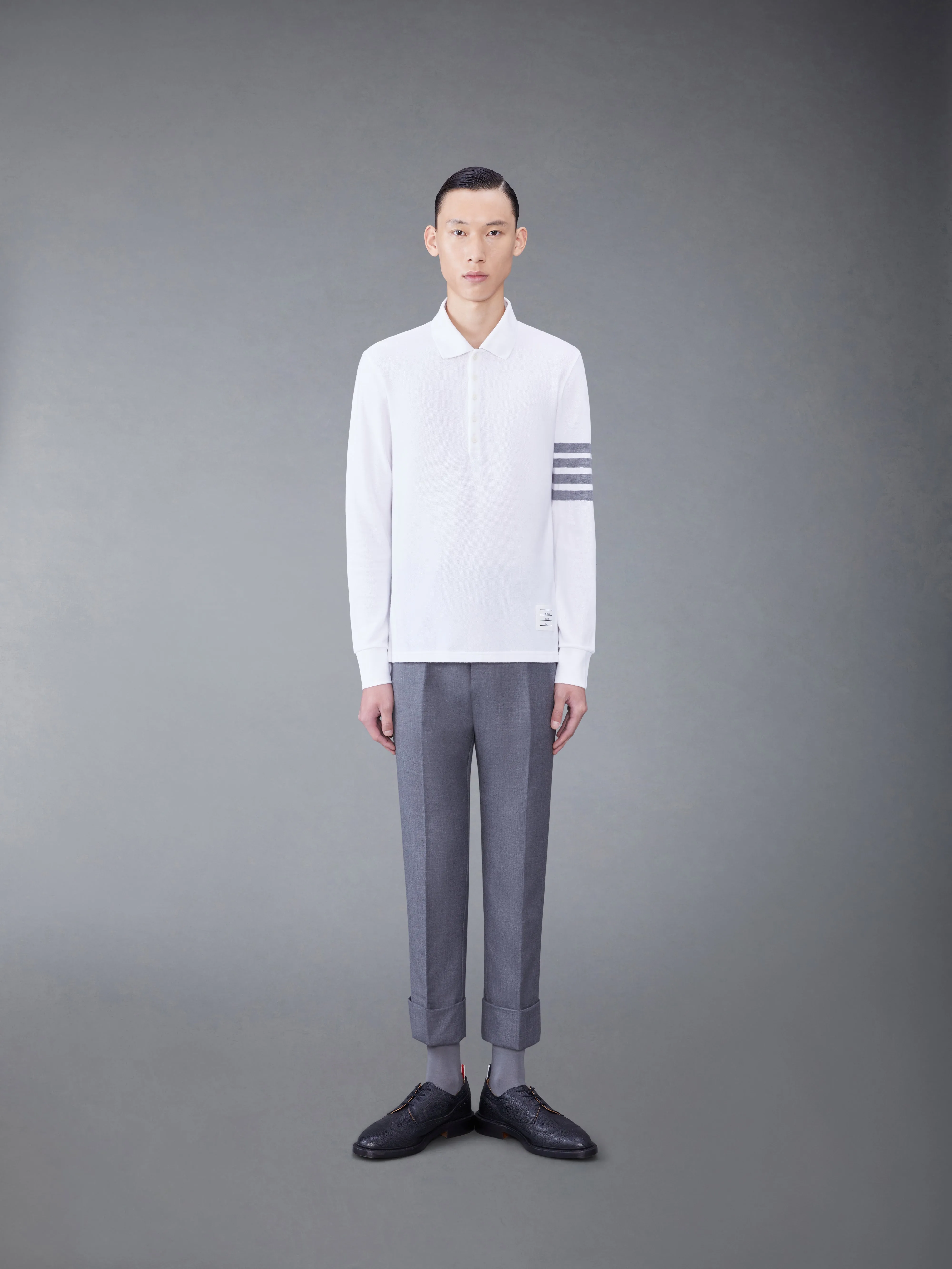 Classic Pique 2003 4-Bar Long Sleeve Polo sold by Thom Browne product image thumbnail 3