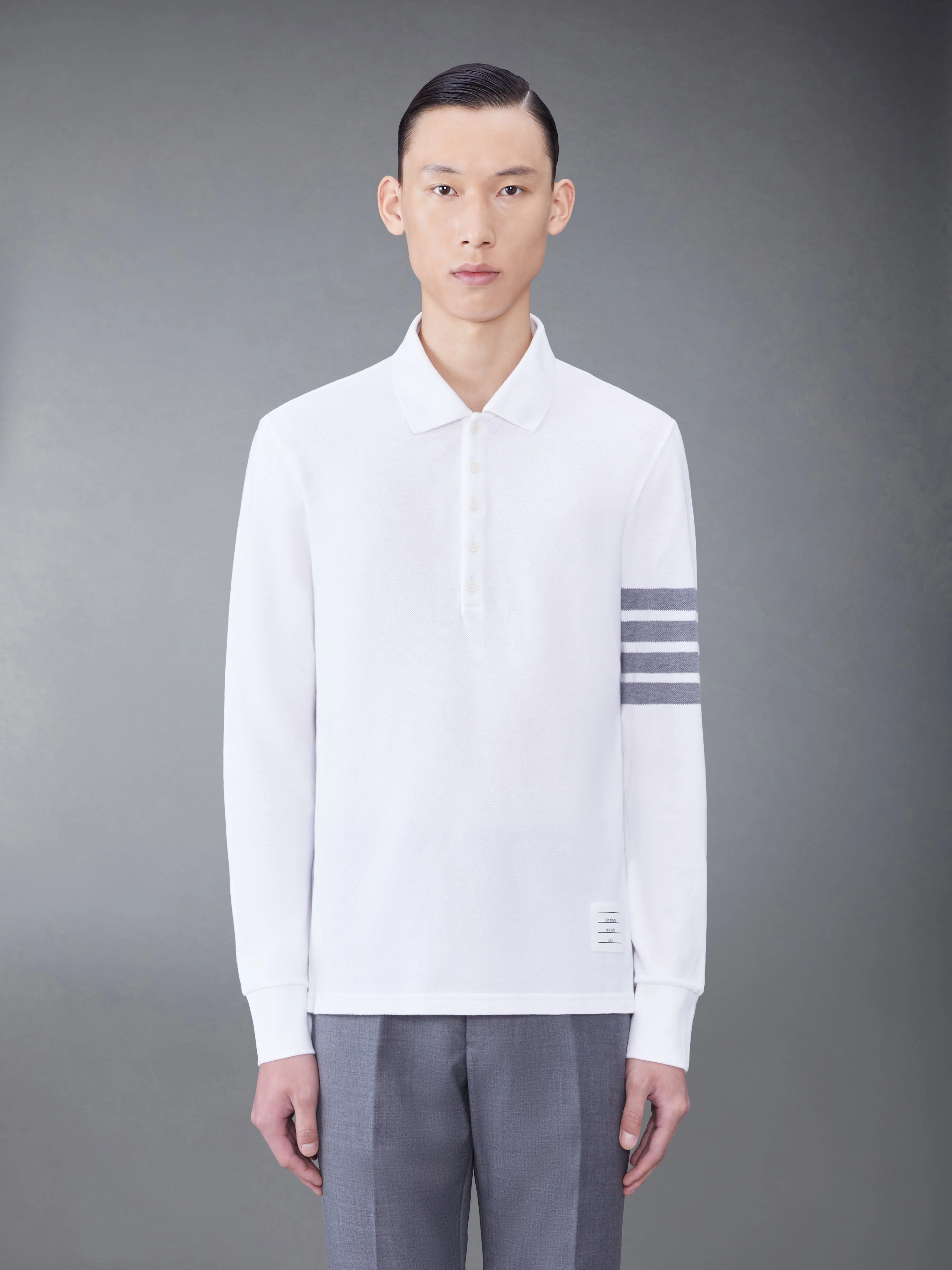 Classic Pique 2003 4-Bar Long Sleeve Polo sold by Thom Browne