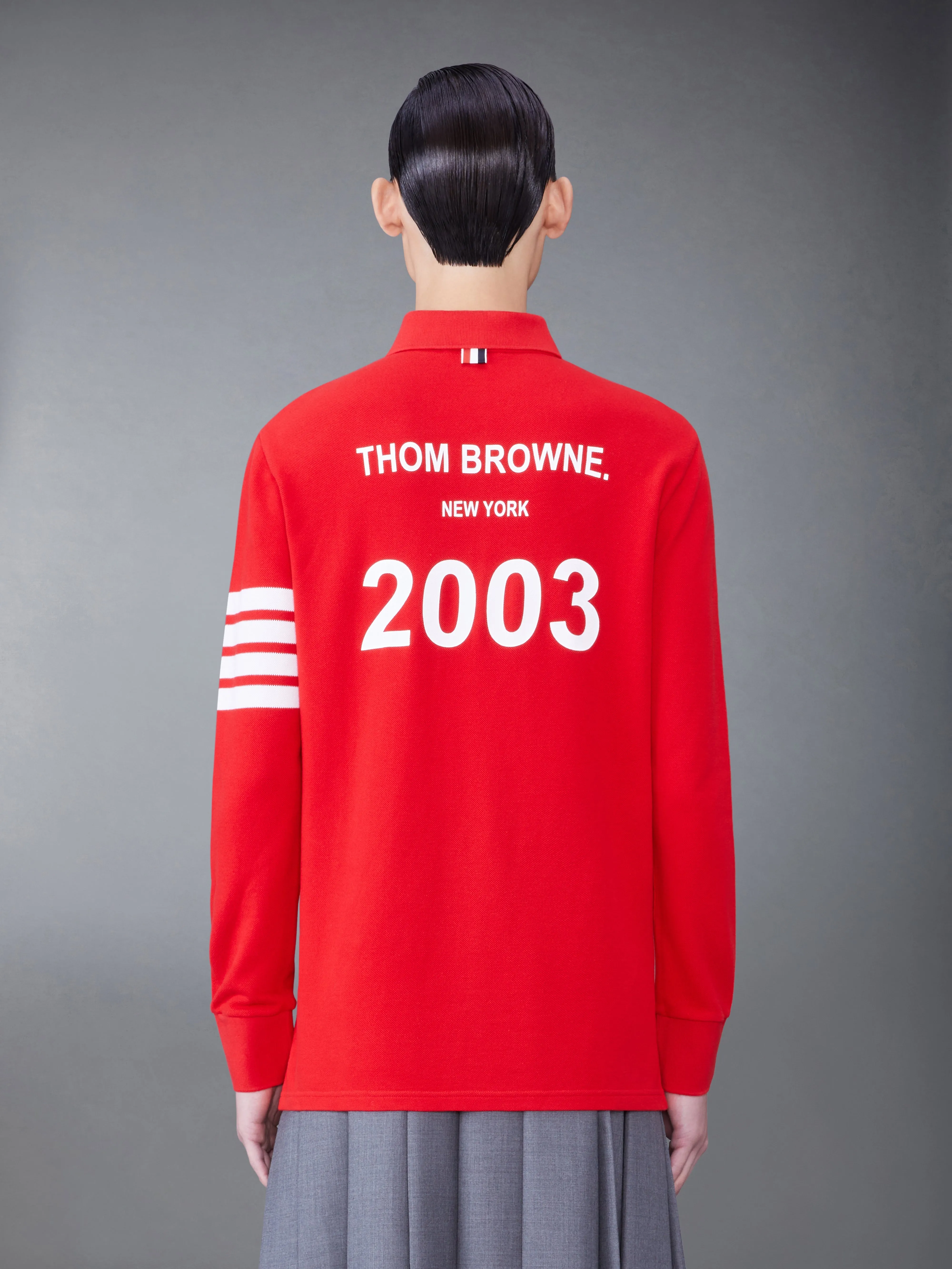 Classic Pique 2003 4-Bar Long Sleeve Polo sold by Thom Browne product image thumbnail 2
