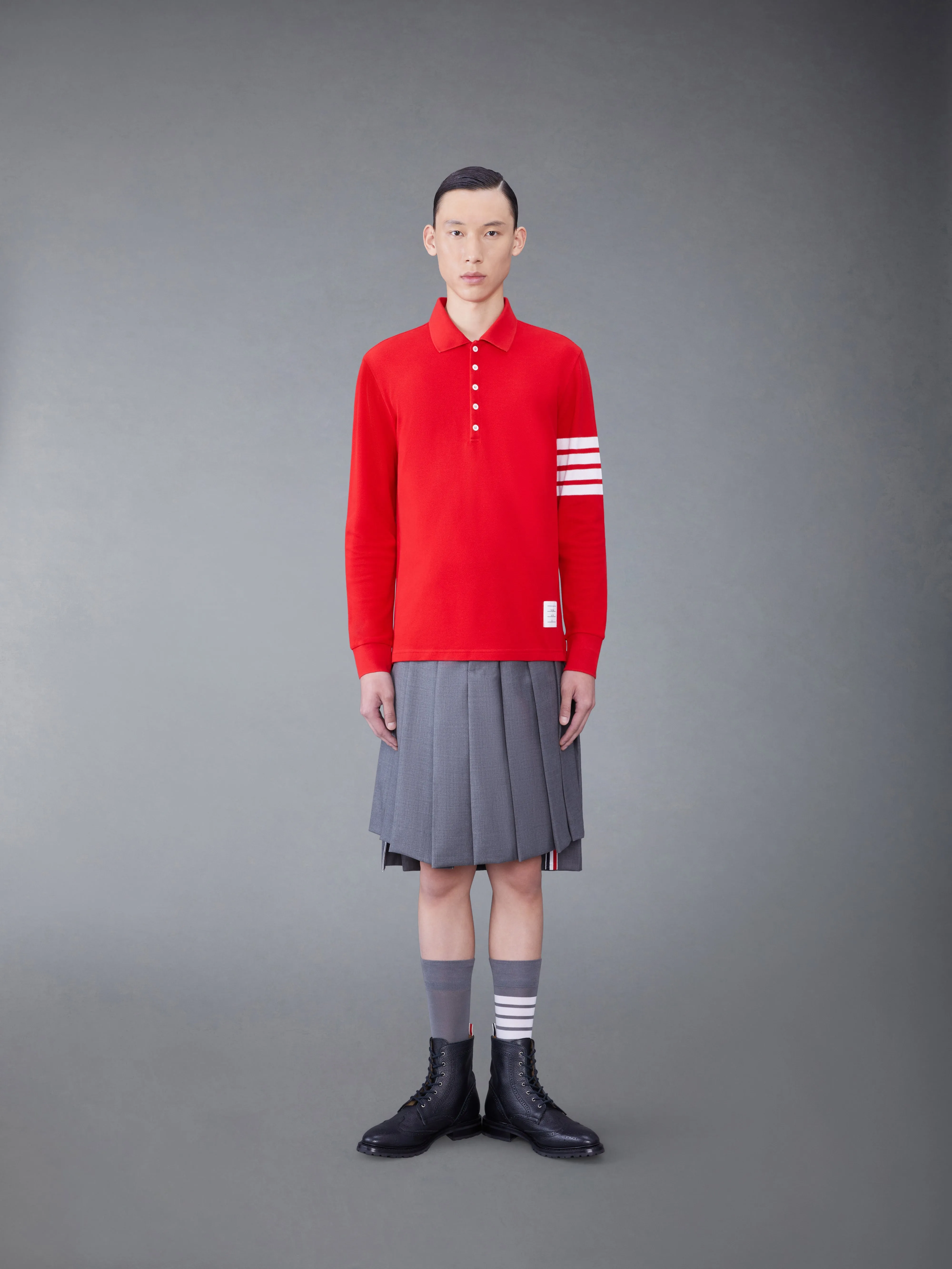 Classic Pique 2003 4-Bar Long Sleeve Polo sold by Thom Browne product image thumbnail 3