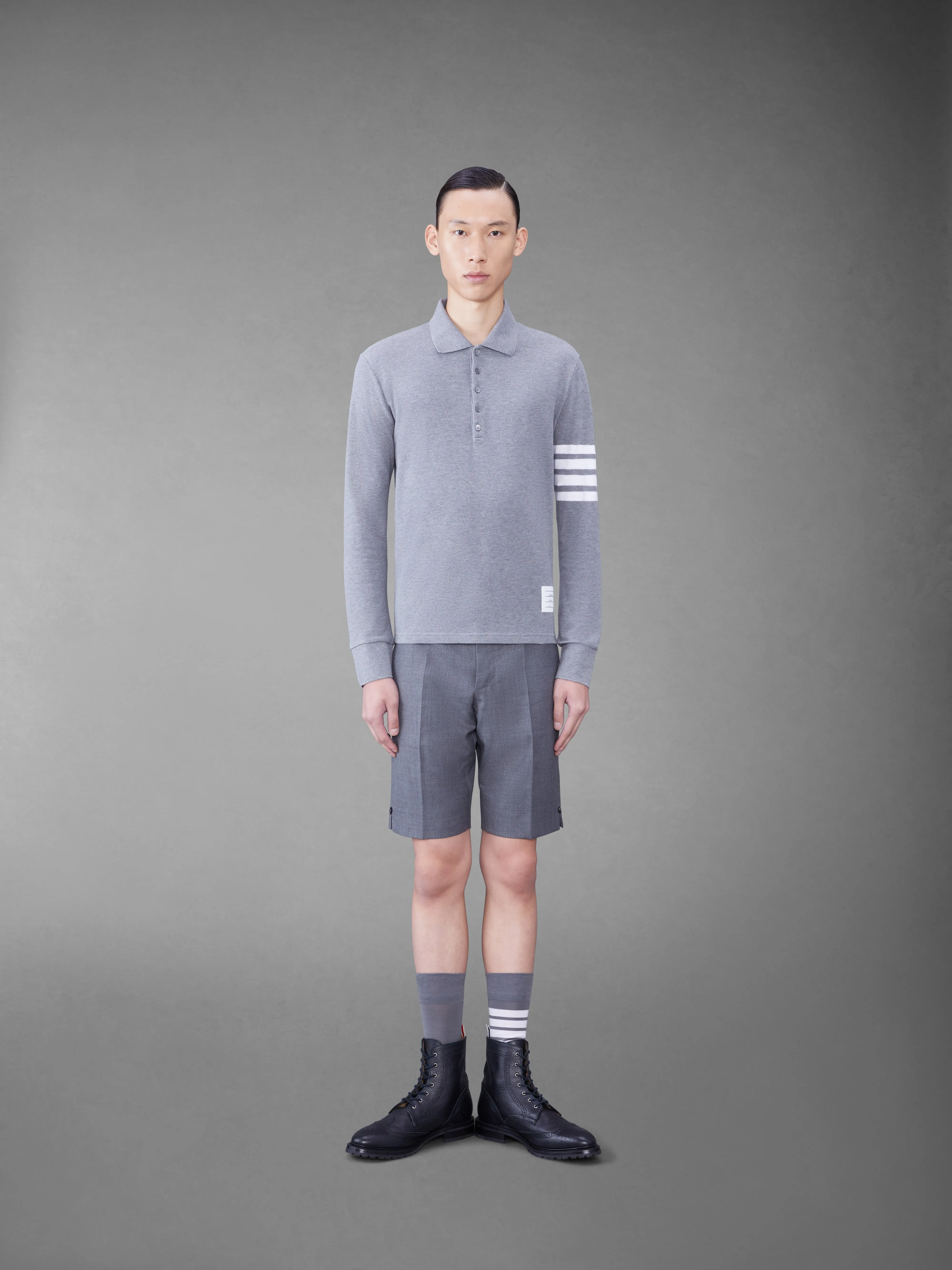 Classic Pique 2003 4-Bar Long Sleeve Polo sold by Thom Browne product image thumbnail 3
