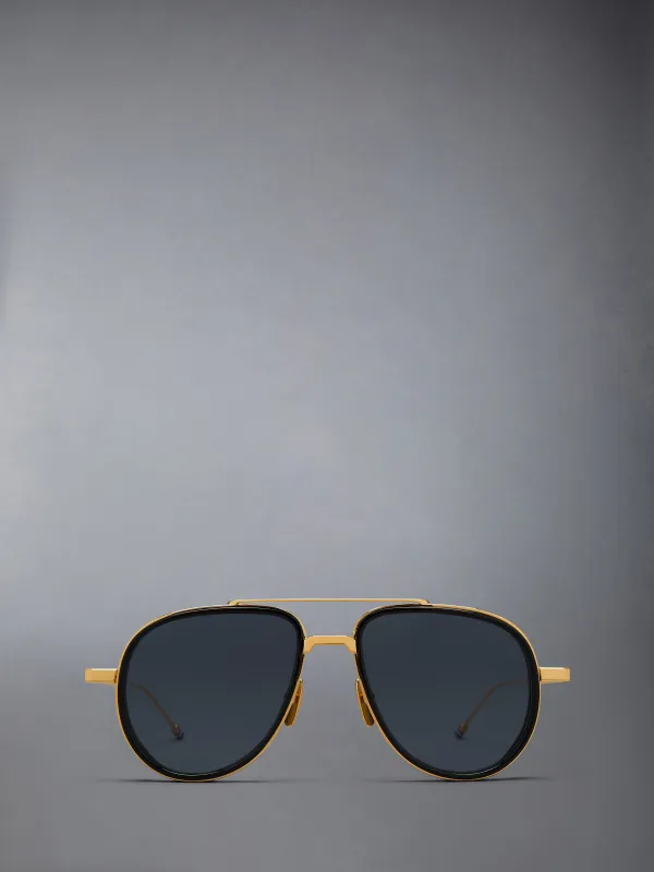 ACETATE AND TITANIUM AVIATOR SUNGLASSES sold by Thom Browne