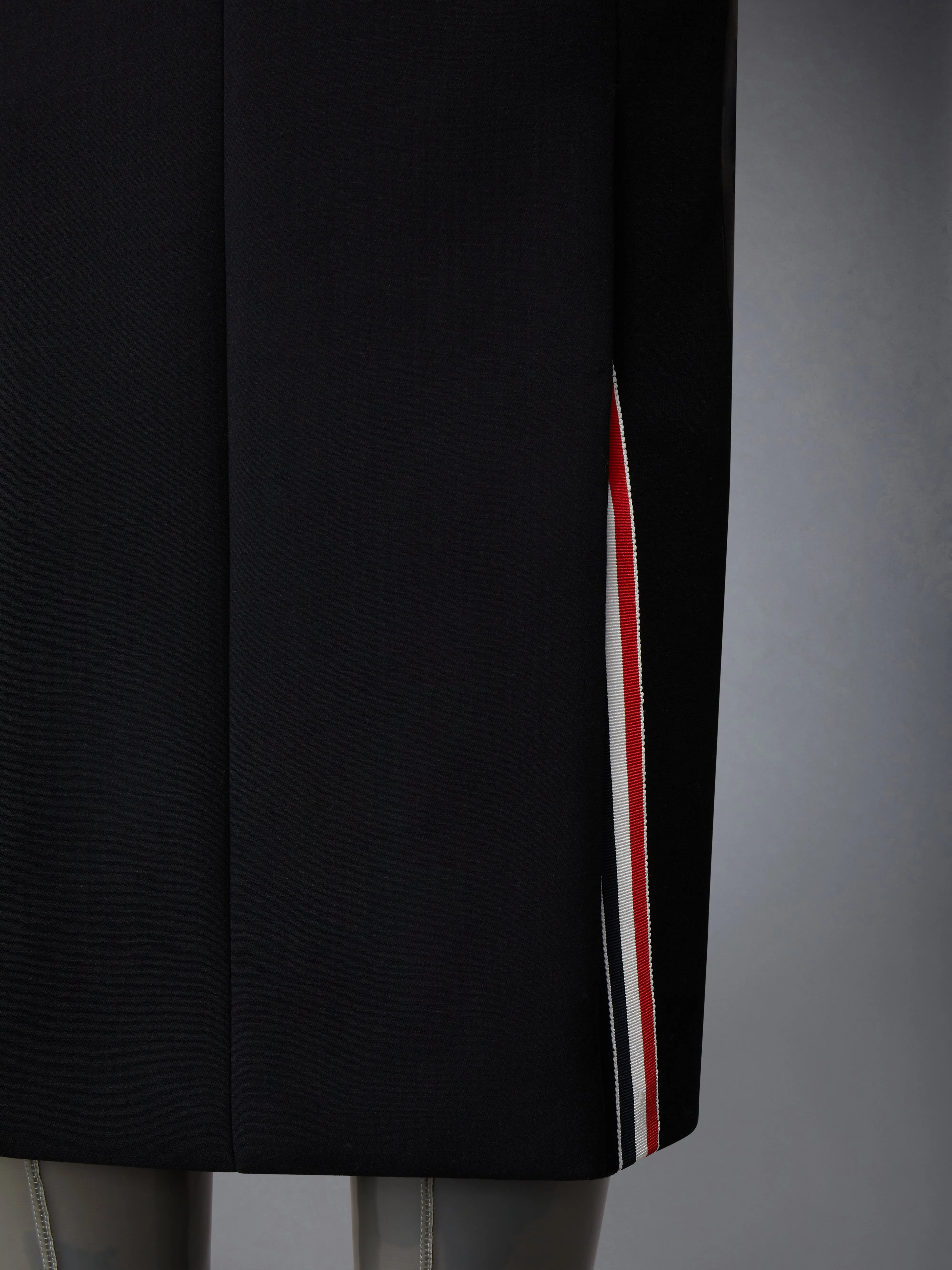 SOLID WOOL CREPE LOW RISE MAXI HOBBLE SKIRT sold by Thom Browne product image thumbnail 5