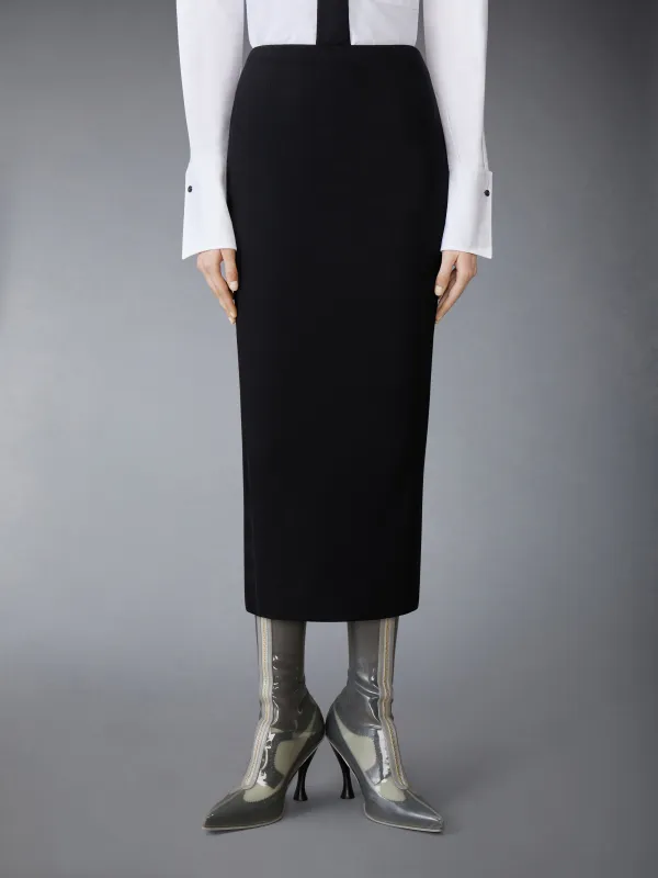 SOLID WOOL CREPE LOW RISE MAXI HOBBLE SKIRT made by Thom Browne