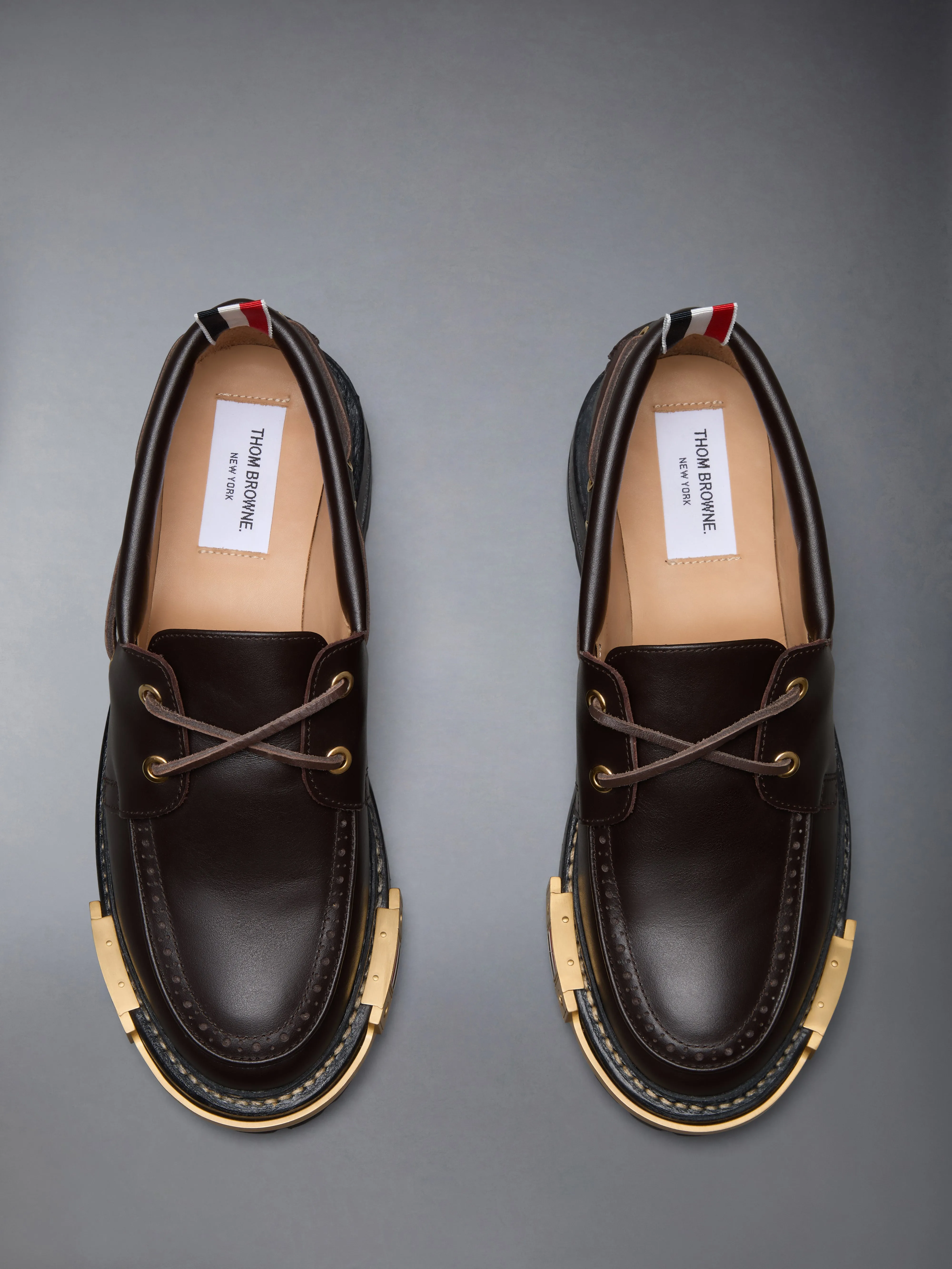 VITELLO CALF HIKING LEATHER SOLE BOAT SHOE sold by Thom Browne product image thumbnail 5