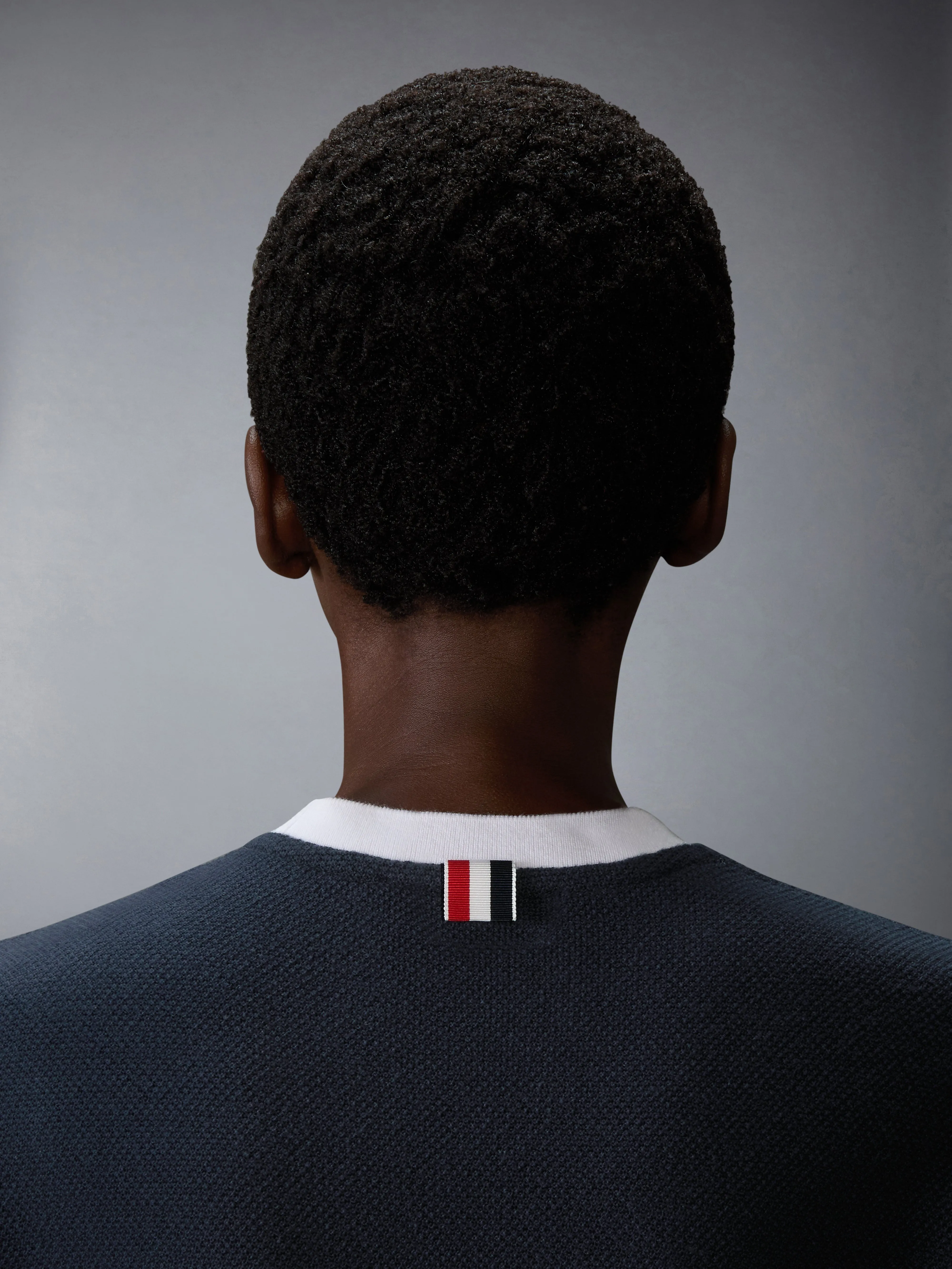 TEXTURED COTTON PIQUE 4-BAR TEE sold by Thom Browne product image thumbnail 3