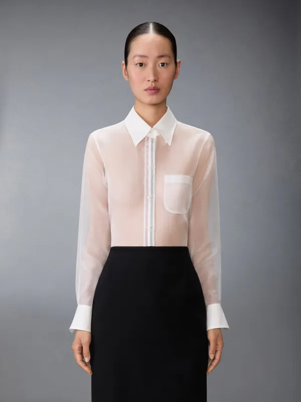 SILK ORGANZA SHIRT sold by Thom Browne