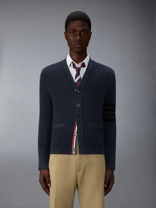 GARMENT DYED 4-BAR CARDIGAN sold by Thom Browne