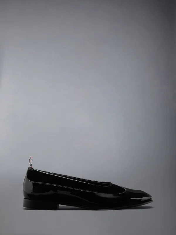 SOFT PATENT AND VELVET OPERA BALLERINA made by Thom Browne