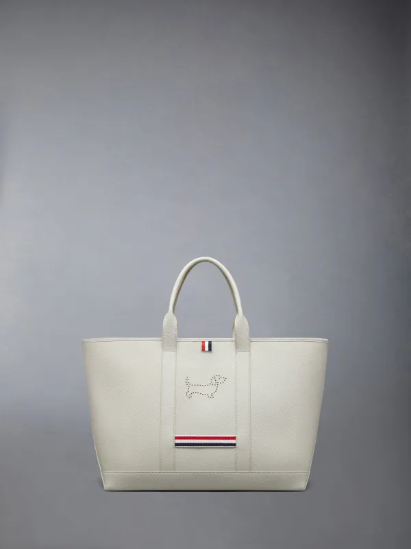 PEBBLE GRAIN HECTOR MEDIUM TOOL TOTE sold by Thom Browne