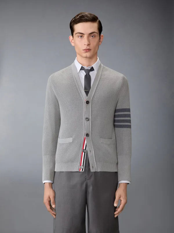 GARMENT DYED 4-BAR CARDIGAN sold by Thom Browne