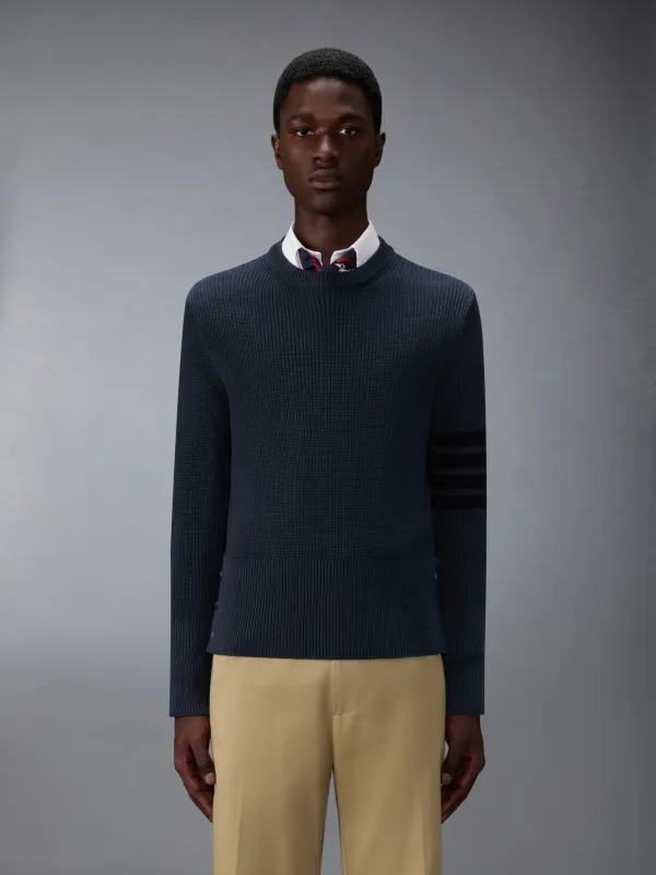 COTTON CARDIGAN STITCH 4-BAR PULLOVER sold by Thom Browne