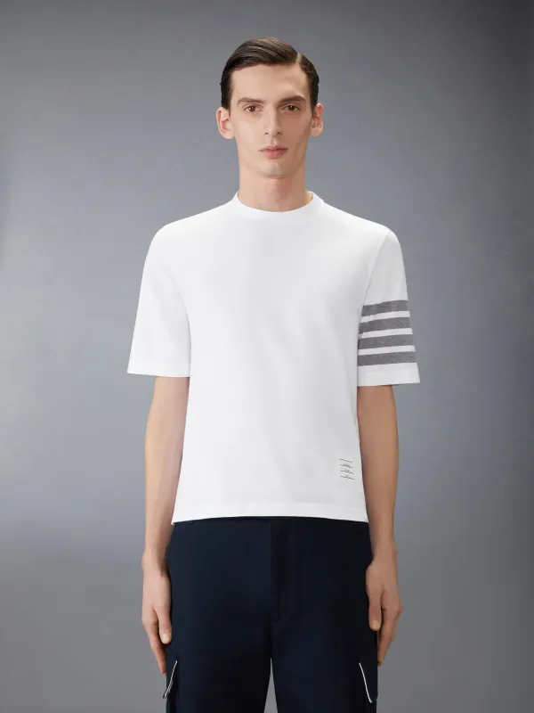 Jersey 4-Bar Short Sleeve Tee sold by Thom Browne