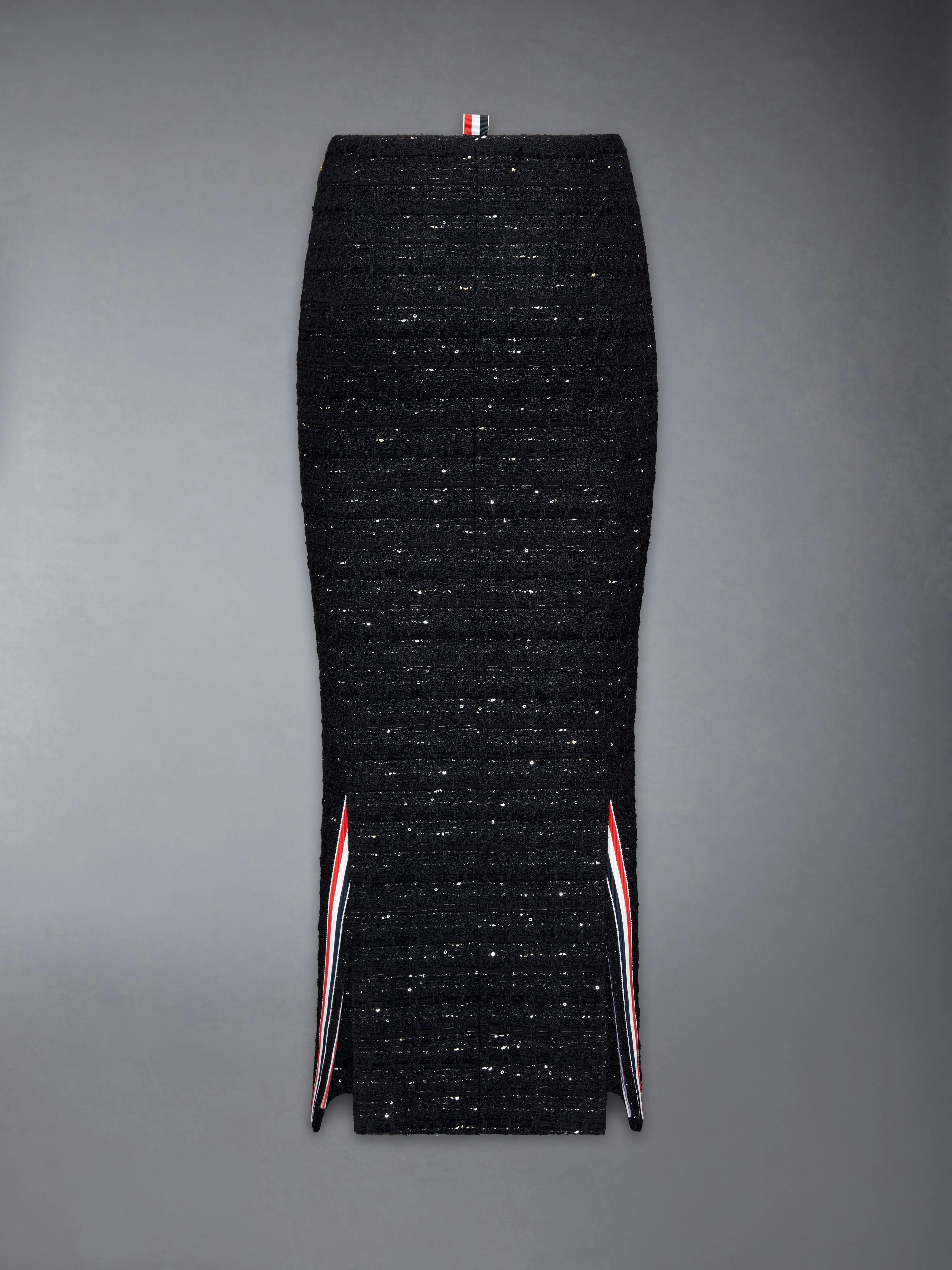 ORGANZA RIBBON TWEED LOW RISE MAXI HOBBLE SKIRT sold by Thom Browne product image thumbnail 5