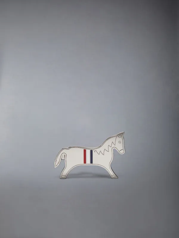 LUNAR NEW YEAR STERLING SILVER HORSE TIE BAR sold by Thom Browne