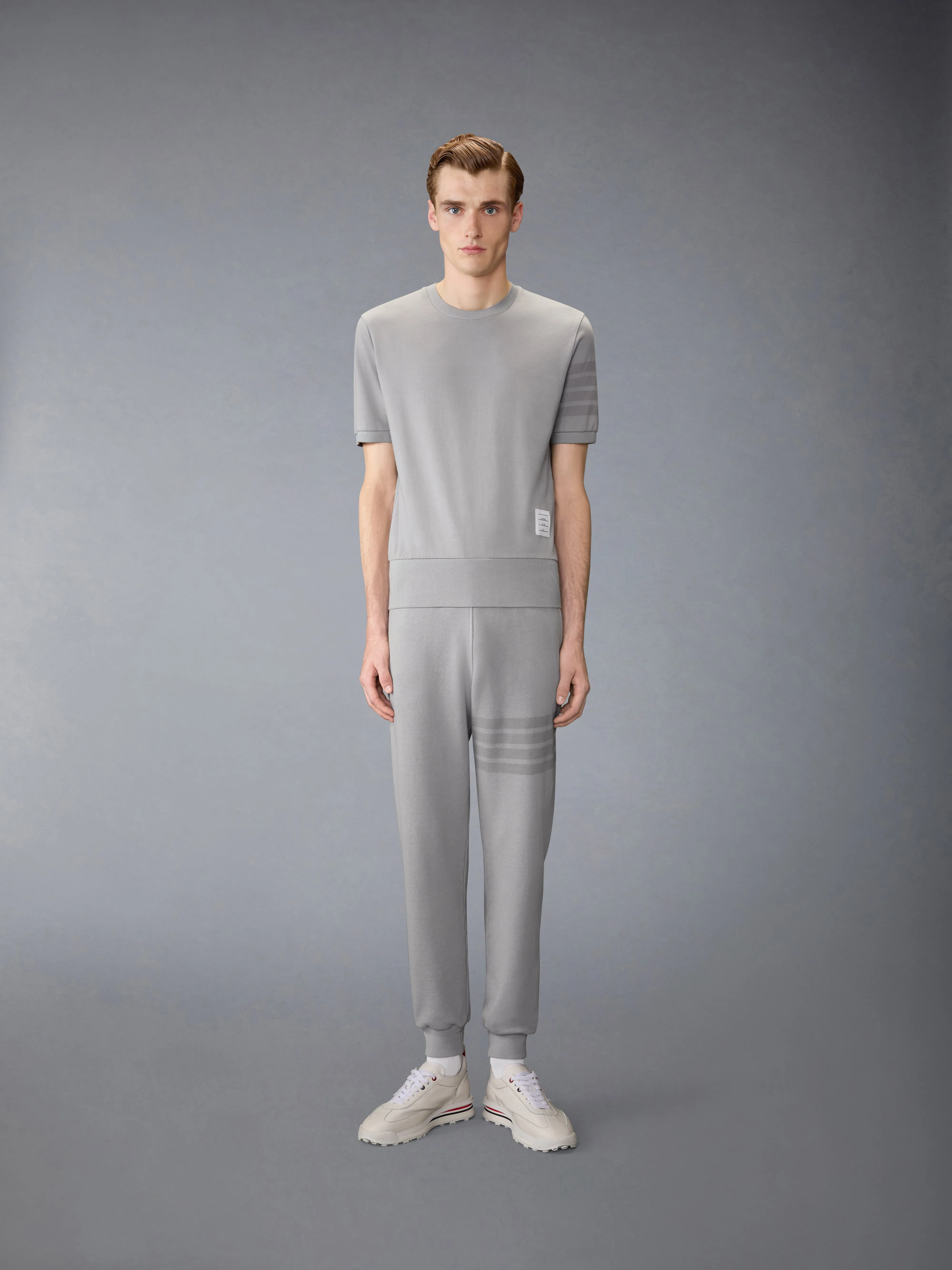 COTTON JERSEY 4-BAR TEE sold by Thom Browne product image thumbnail 3