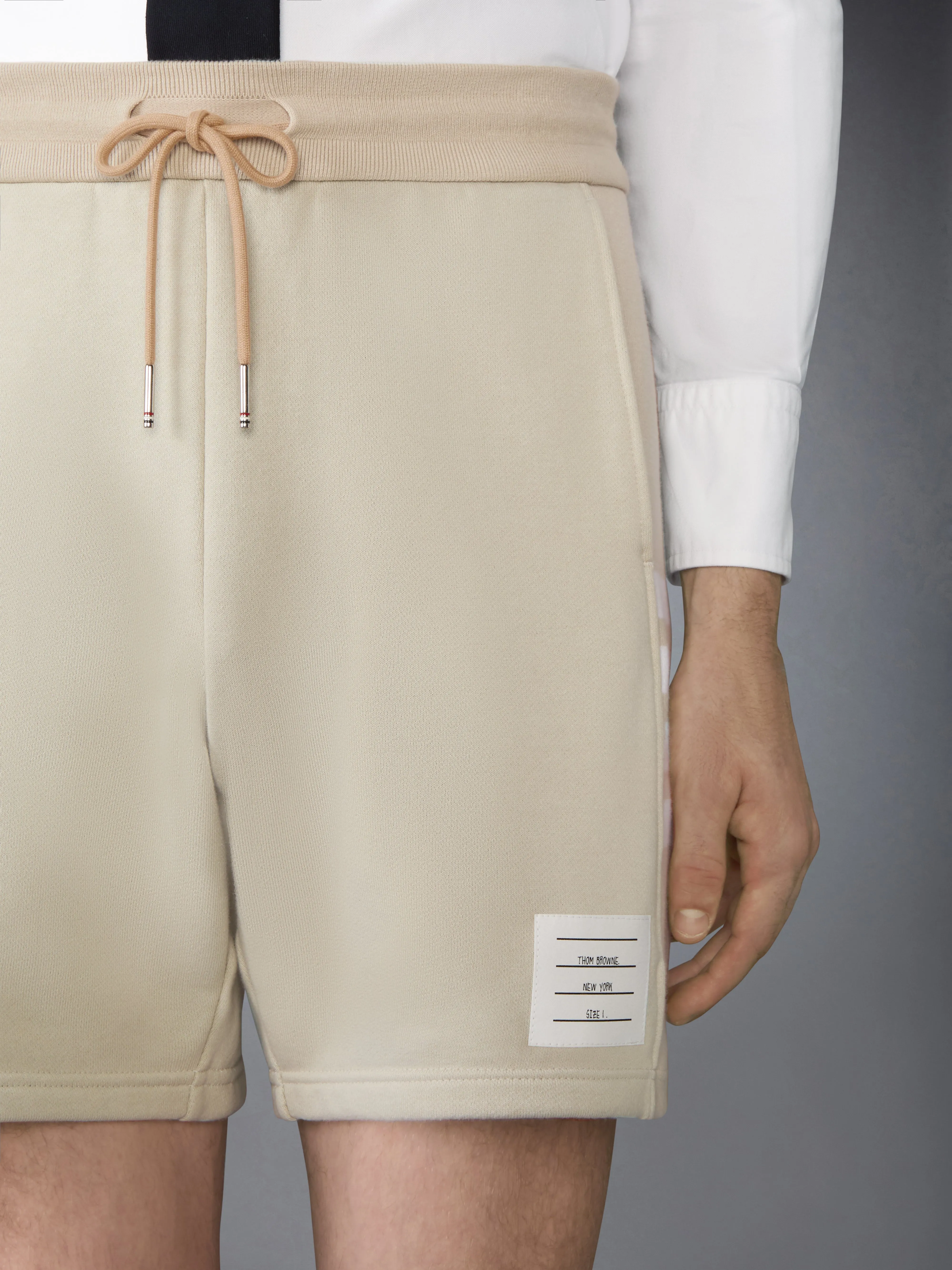 SOLID LOOPBACK JERSEY 4-BAR SWEATSHORTS sold by Thom Browne product image thumbnail 4