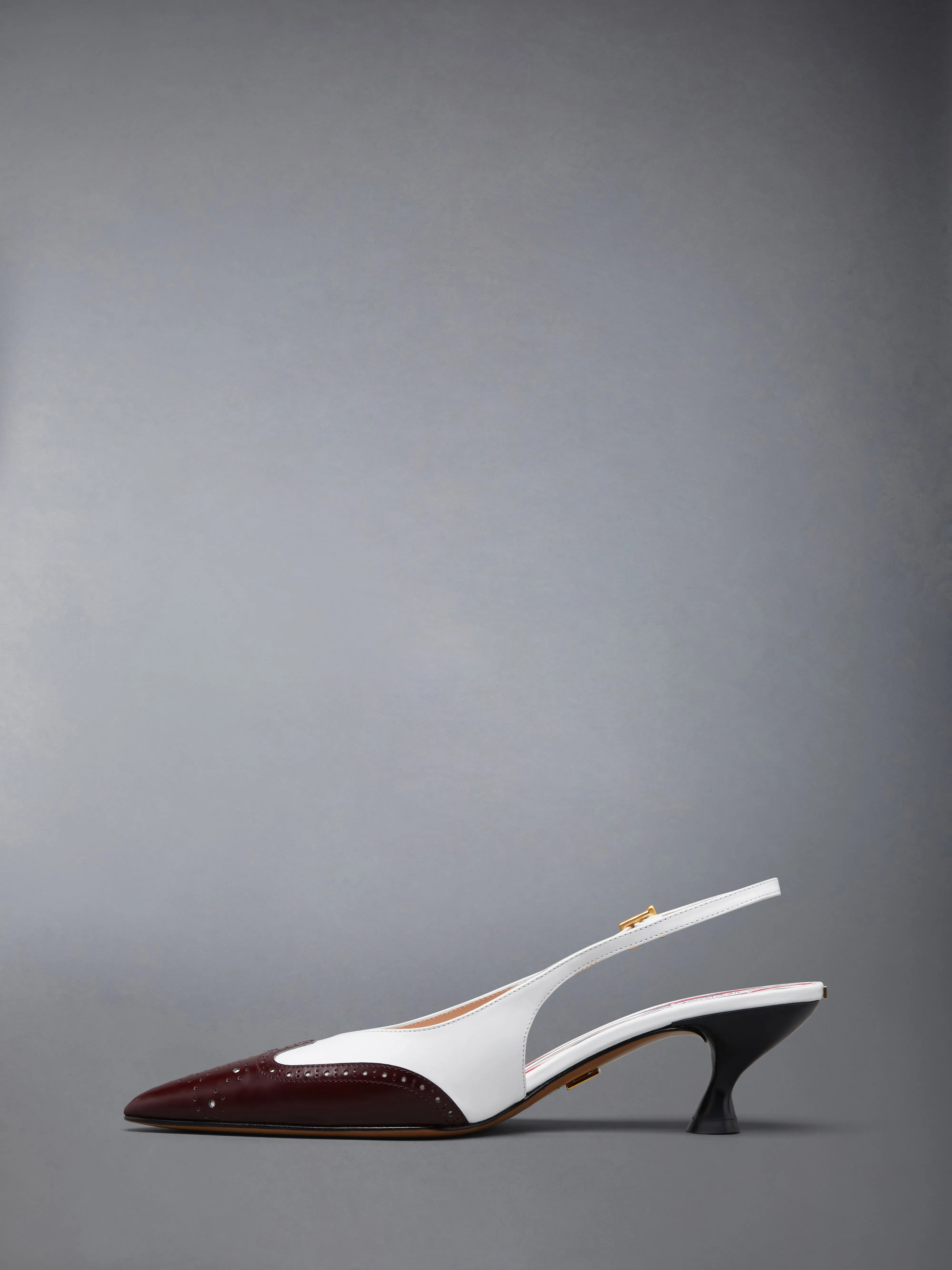 SOFT SPAZZOLATO SHINY CALF WINGTIP SLINGBACK 50MM sold by Thom Browne product image thumbnail 3