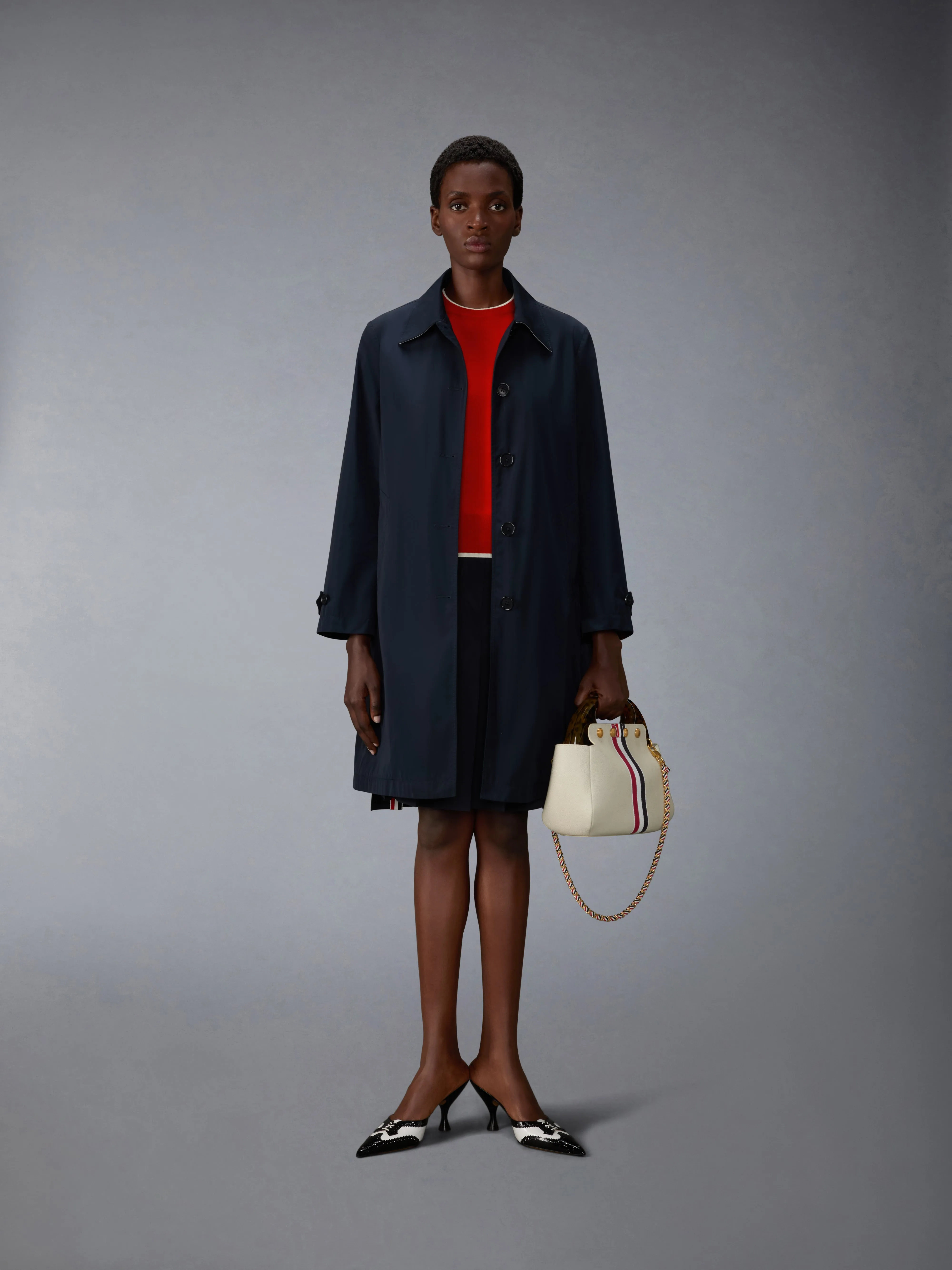 MERINO WOOL 4-BAR SHORT SLEEVE PULLOVER sold by Thom Browne product image thumbnail 3