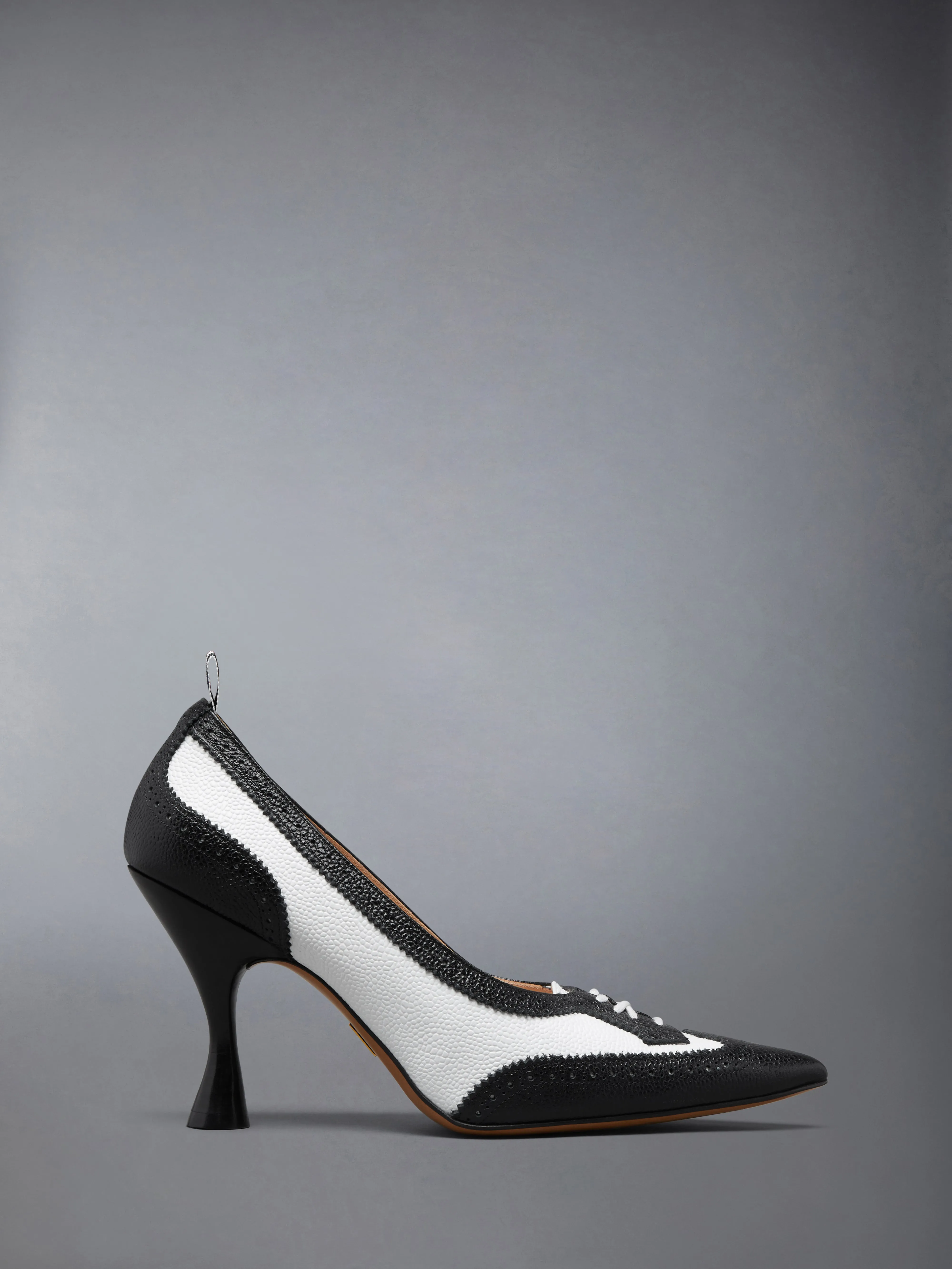 PEBBLE GRAIN WINGTIP PUMP 90MM sold by Thom Browne