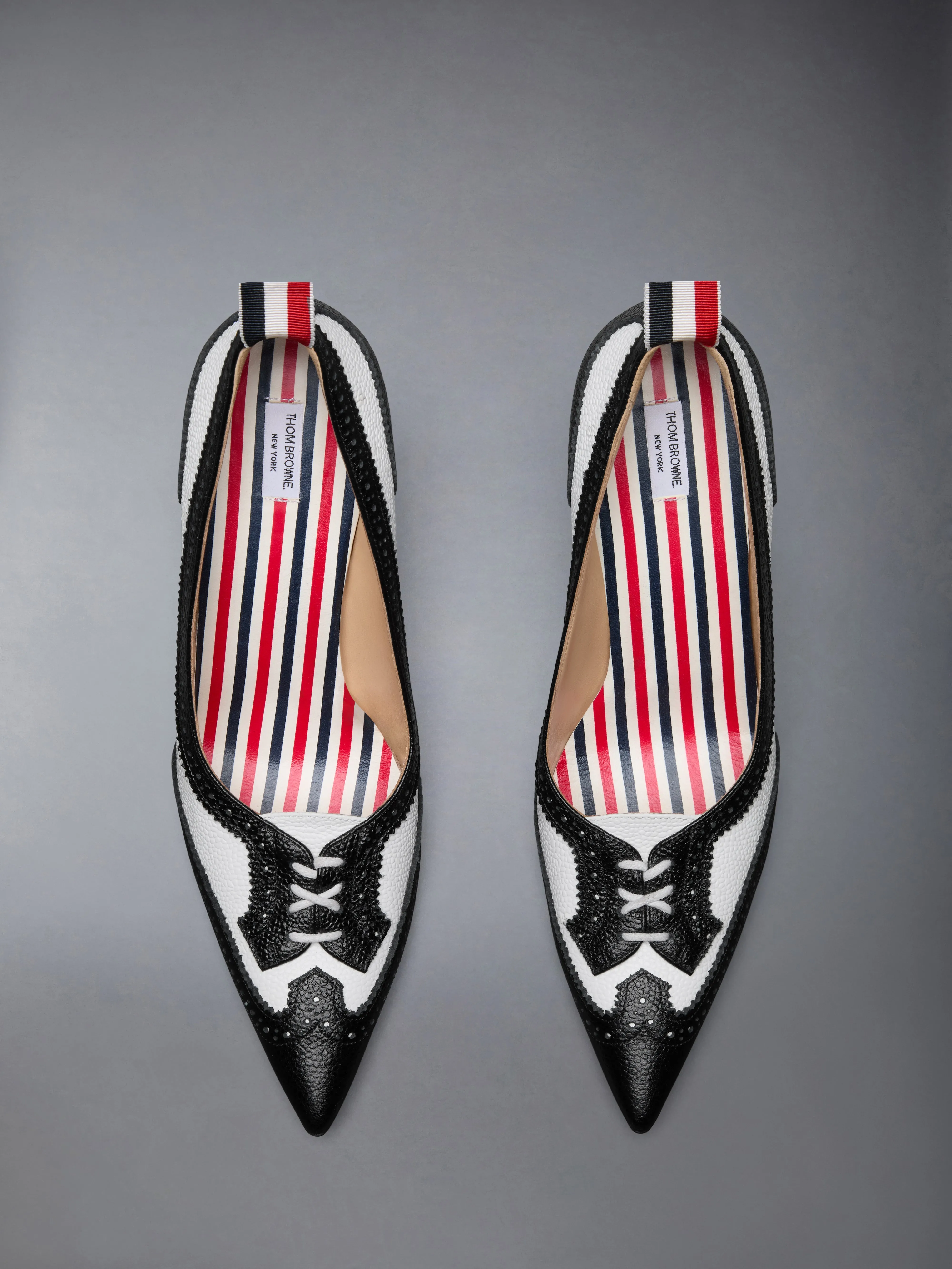 PEBBLE GRAIN WINGTIP PUMP 90MM sold by Thom Browne product image thumbnail 5