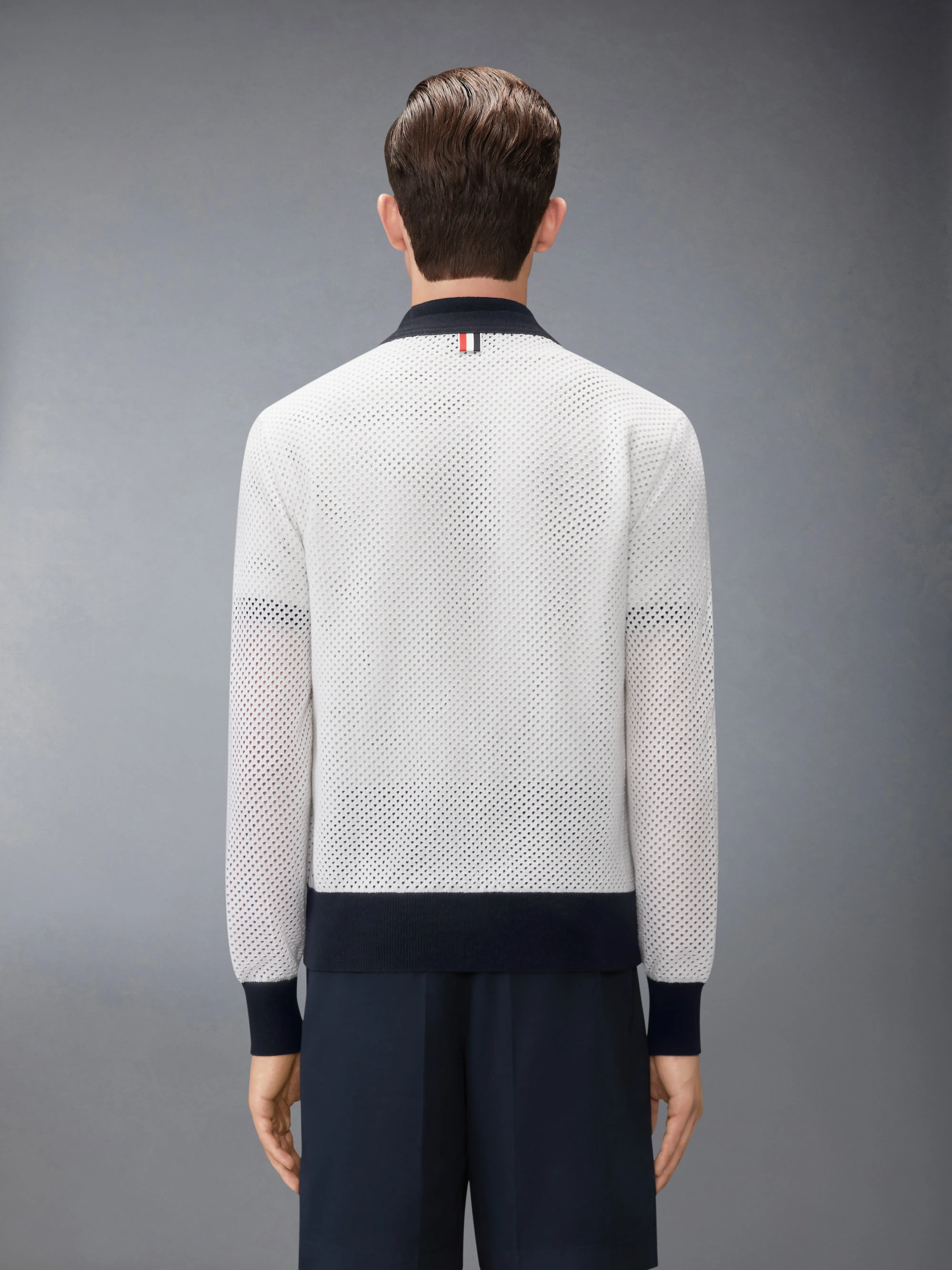 MESH CASHMERE CARDIGAN sold by Thom Browne product image thumbnail 2