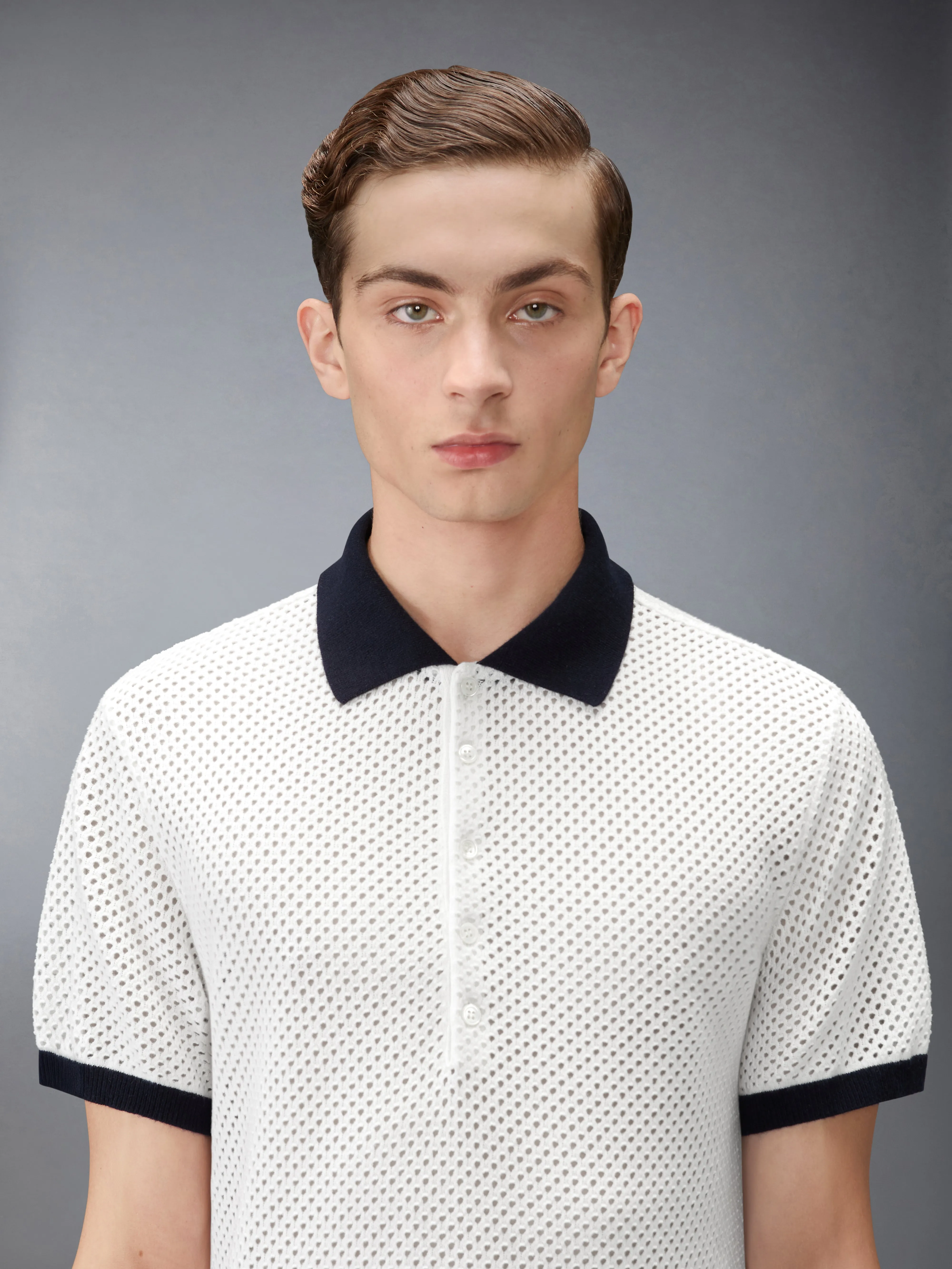 MESH CASHMERE POLO sold by Thom Browne product image thumbnail 5