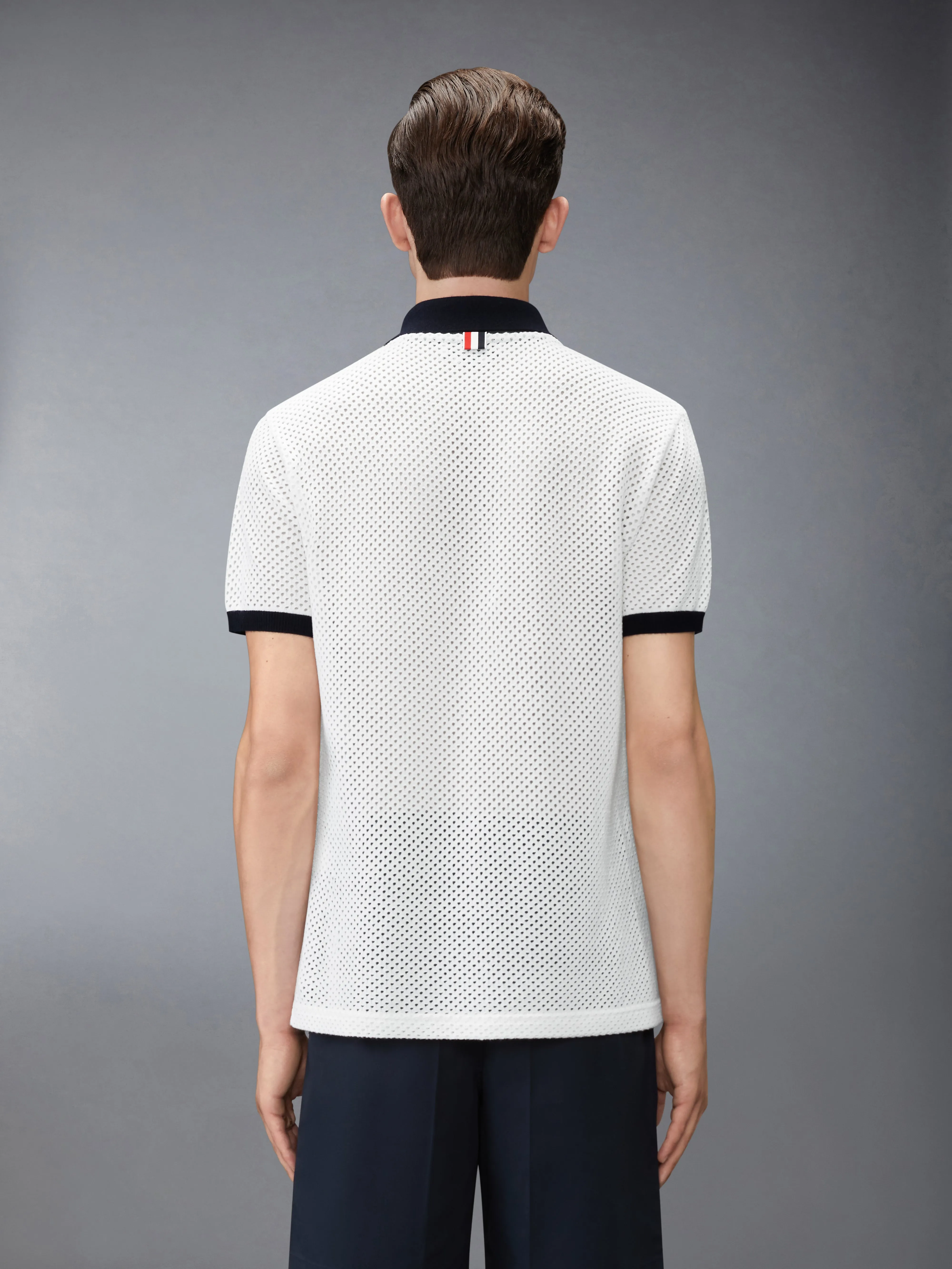 MESH CASHMERE POLO sold by Thom Browne product image thumbnail 2