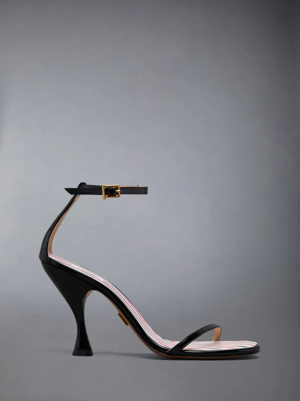 SOFT PATENT 4-BAR HIGH HEEL SANDAL 90MM sold by Thom Browne