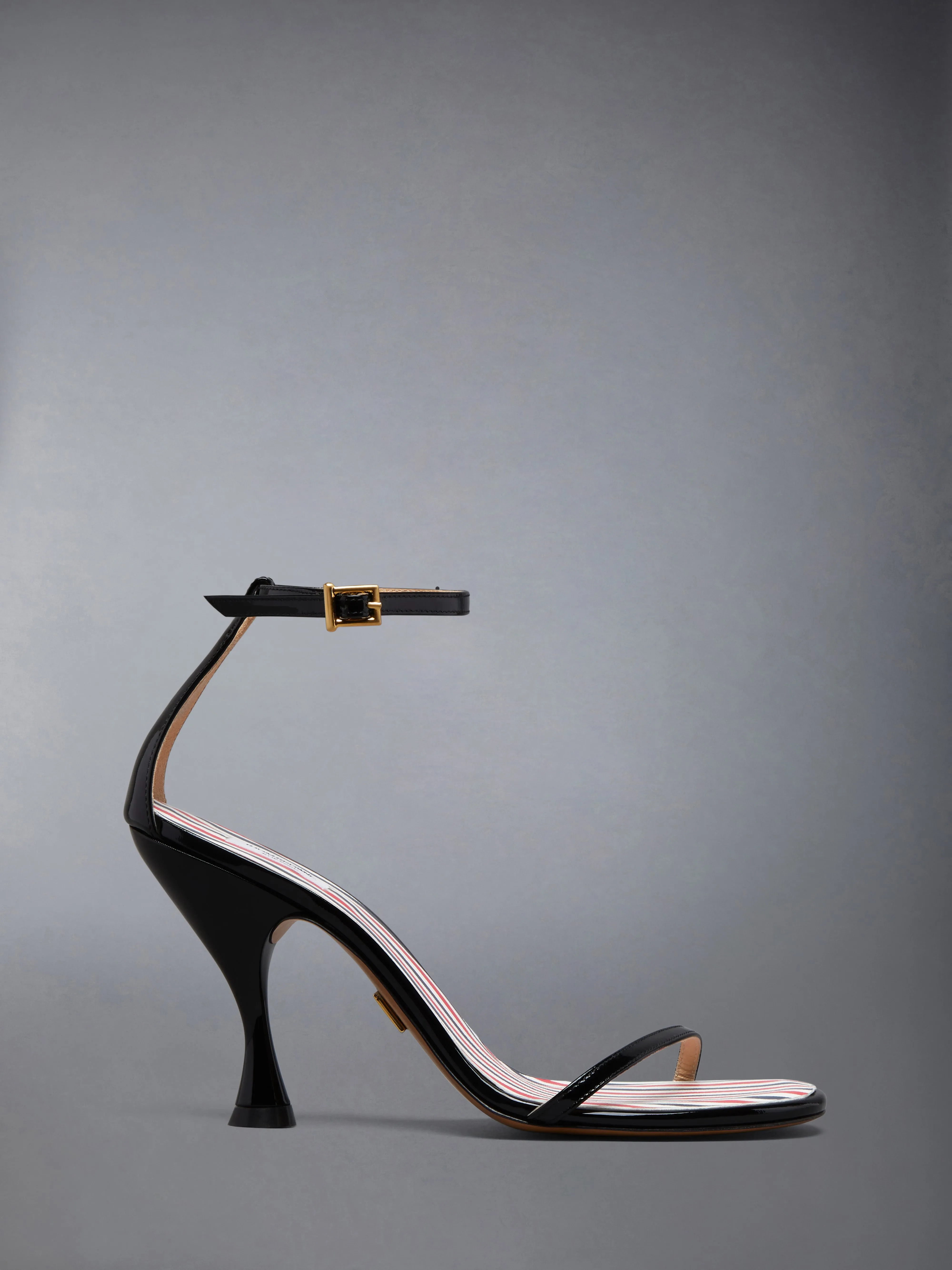 SOFT PATENT 4-BAR HIGH HEEL SANDAL 90MM sold by Thom Browne