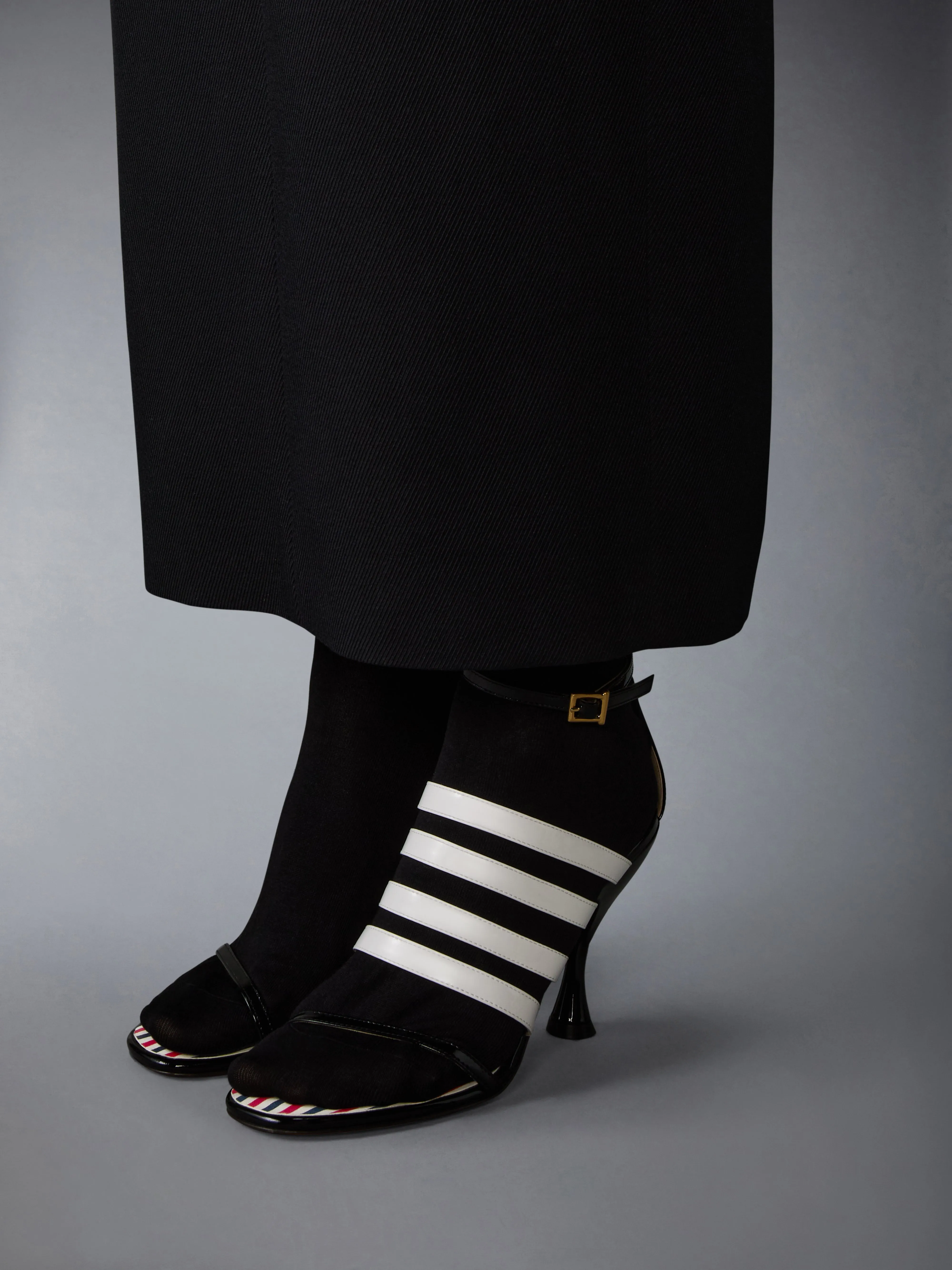 SOFT PATENT 4-BAR HIGH HEEL SANDAL 90MM sold by Thom Browne product image thumbnail 4