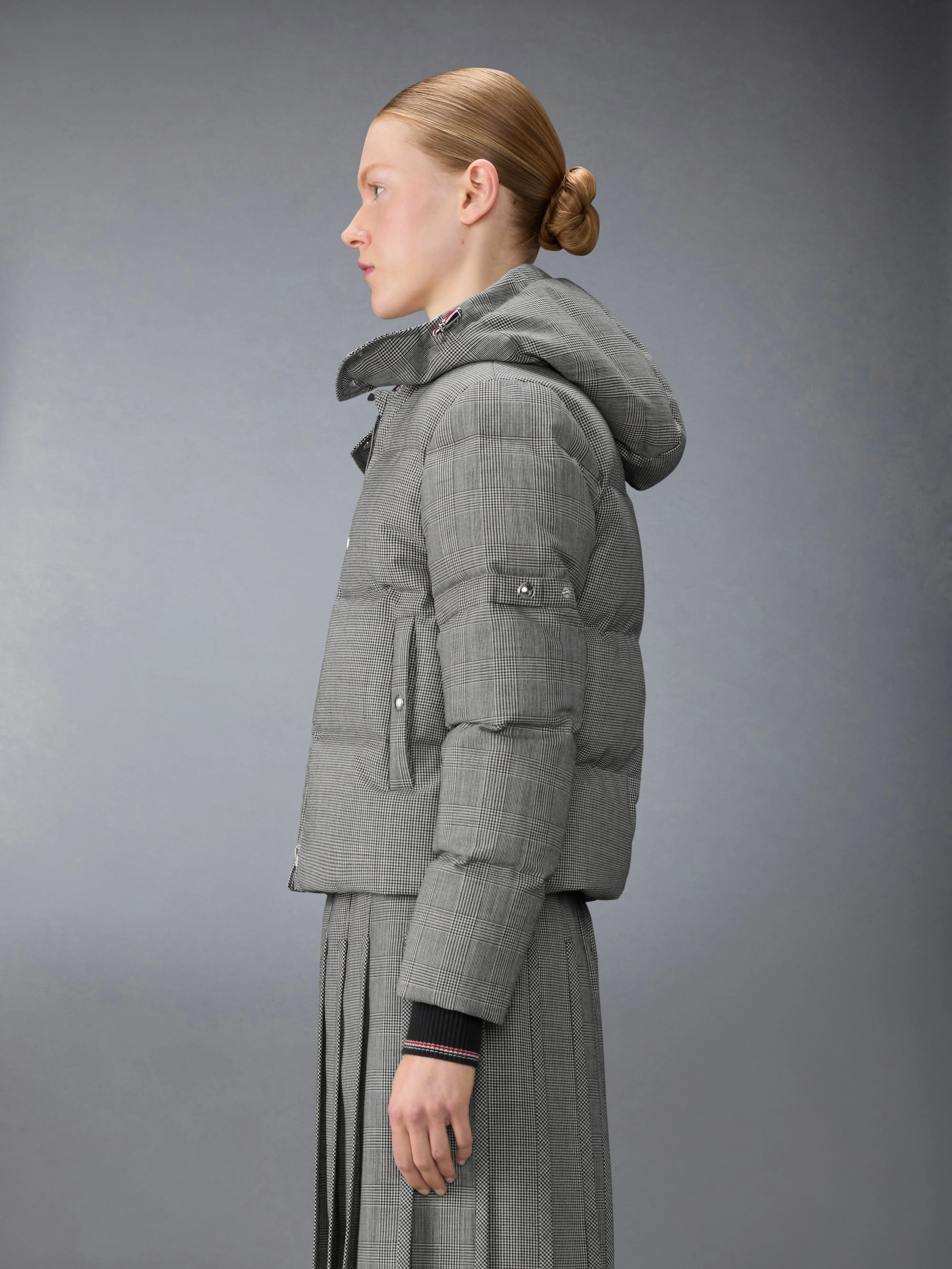 PRINCE OF WHALES FUNMIX WOOL DOWN FILLED JACKET sold by Thom Browne product image thumbnail 2