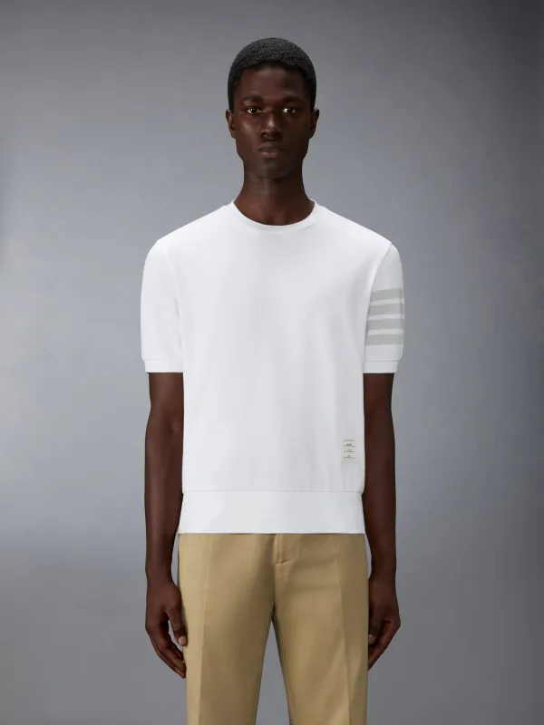 COTTON JERSEY 4-BAR TEE sold by Thom Browne