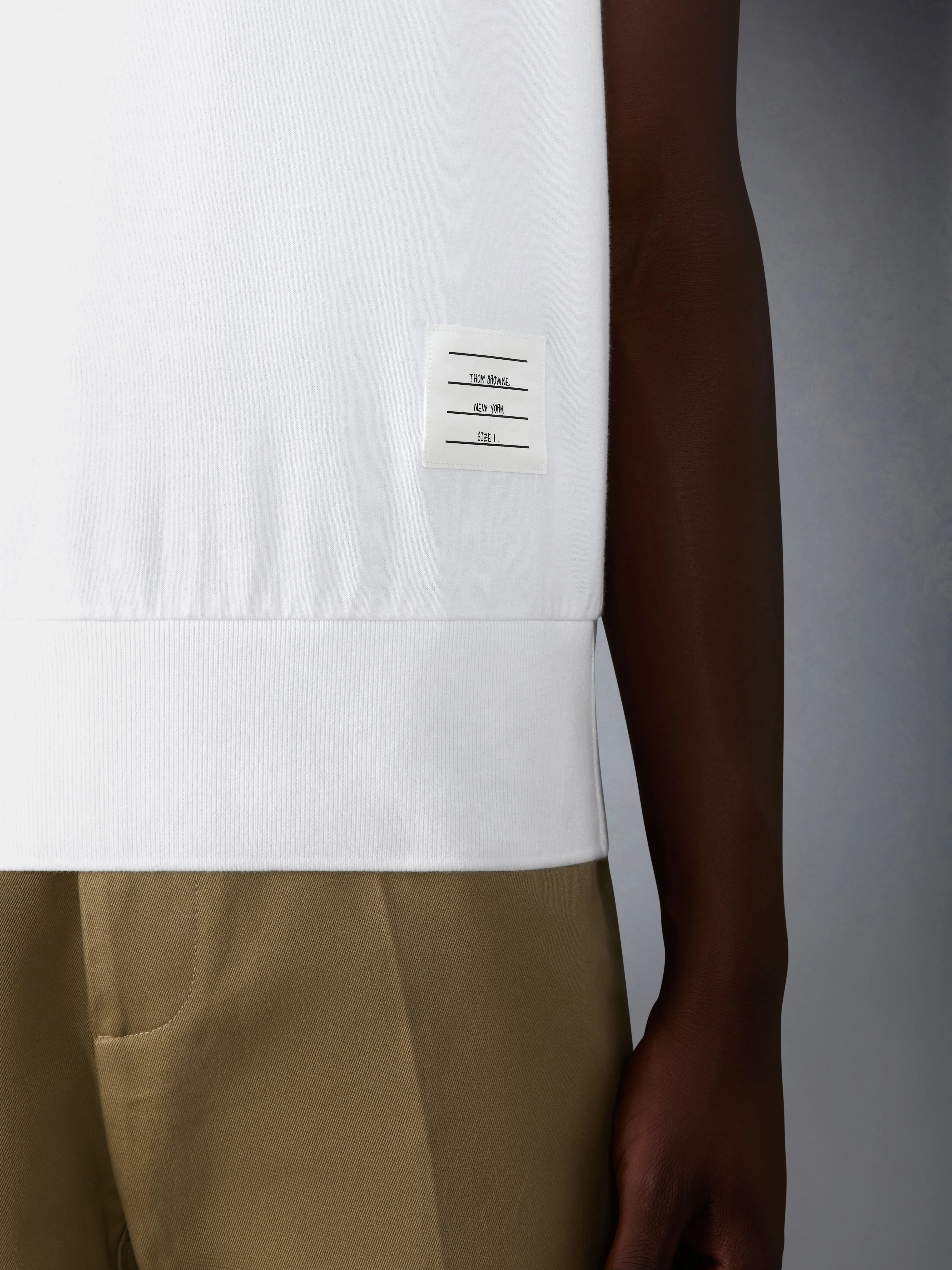 COTTON JERSEY 4-BAR TEE sold by Thom Browne product image thumbnail 4