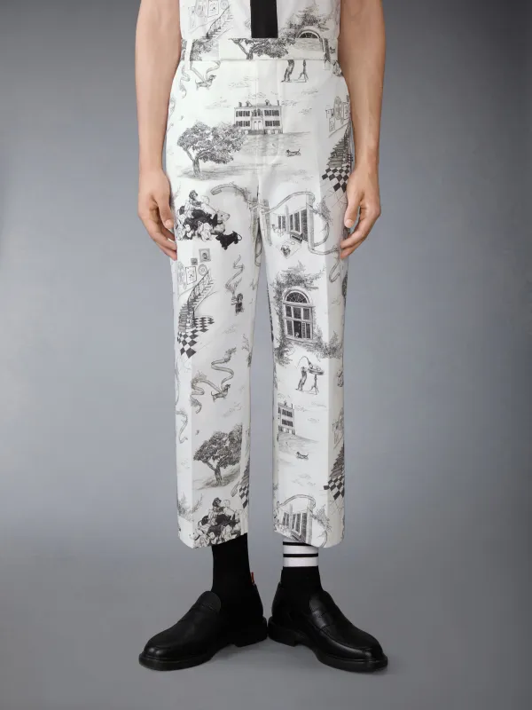 CANVAS HECTOR TOILE UTILITY CHINO TROUSER made by Thom Browne