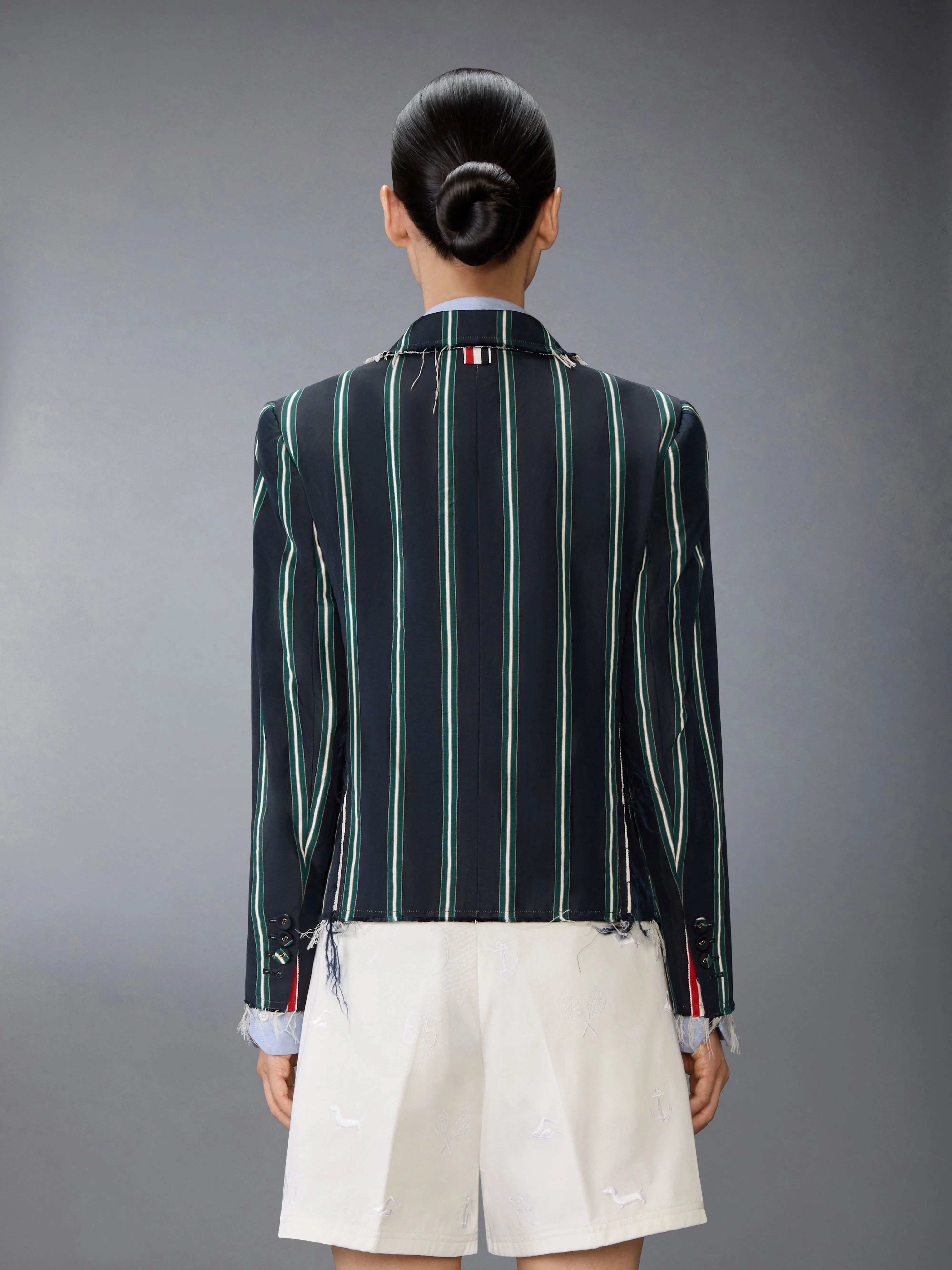 RAW EDGE SCHOOL STRIPE MOGADOR SPORTCOAT sold by Thom Browne product image thumbnail 2