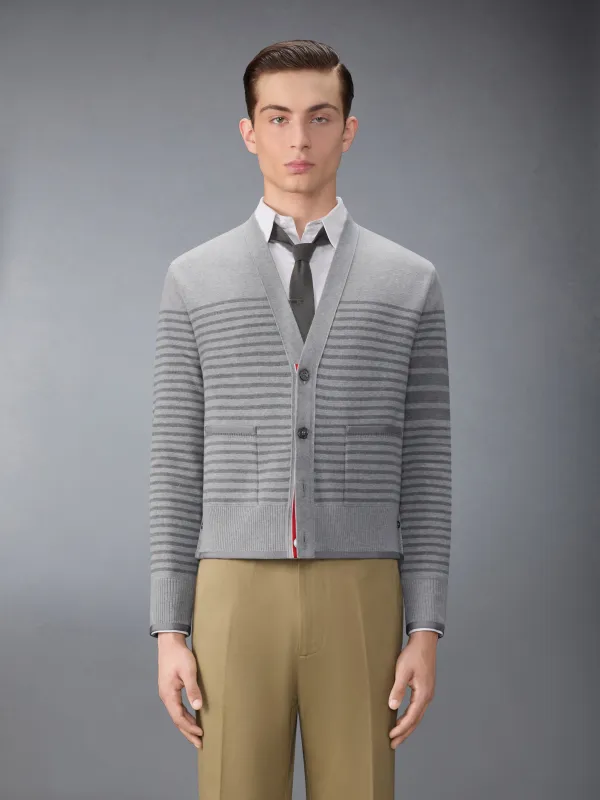 MILANO STITCH STRIPED BOXY FIT CARDIGAN sold by Thom Browne