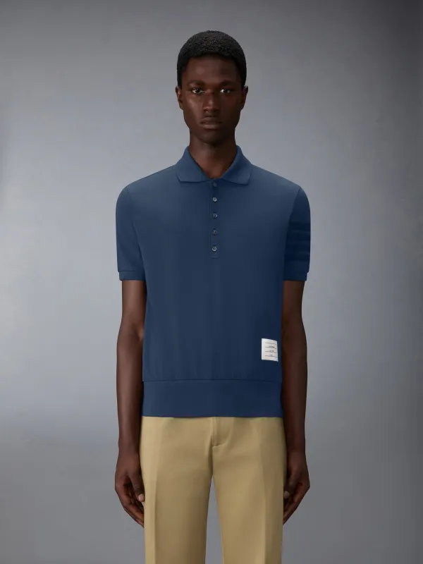 GARMENT OVERDYED JERSEY 4-BAR POLO sold by Thom Browne