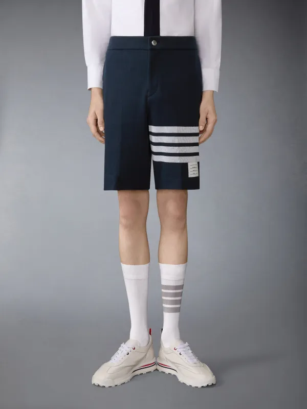 DOUBLE FACE KNIT 4-BAR BERMUDA SHORTS sold by Thom Browne