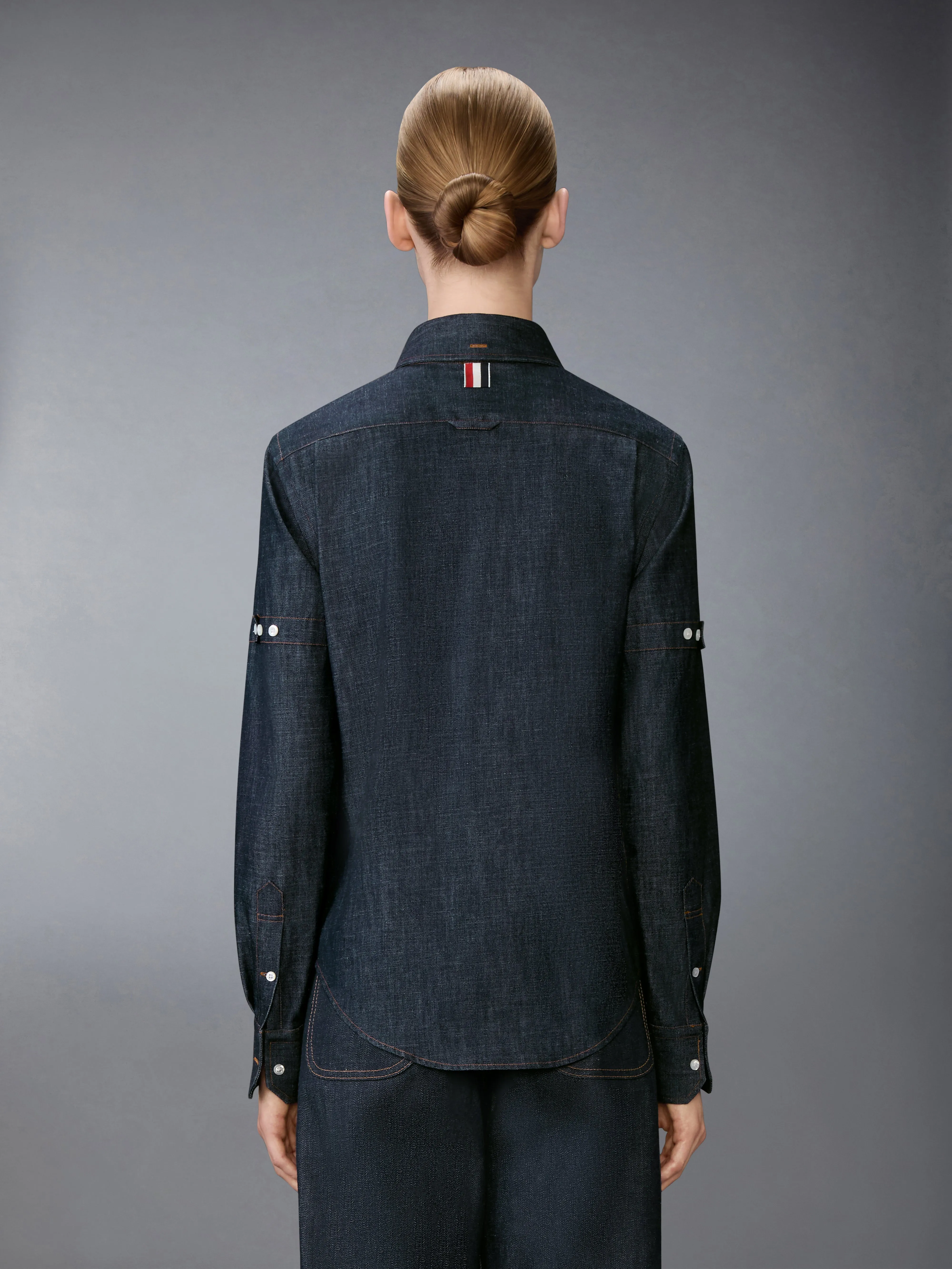 DENIM ARMBAND SHIRT sold by Thom Browne product image thumbnail 2
