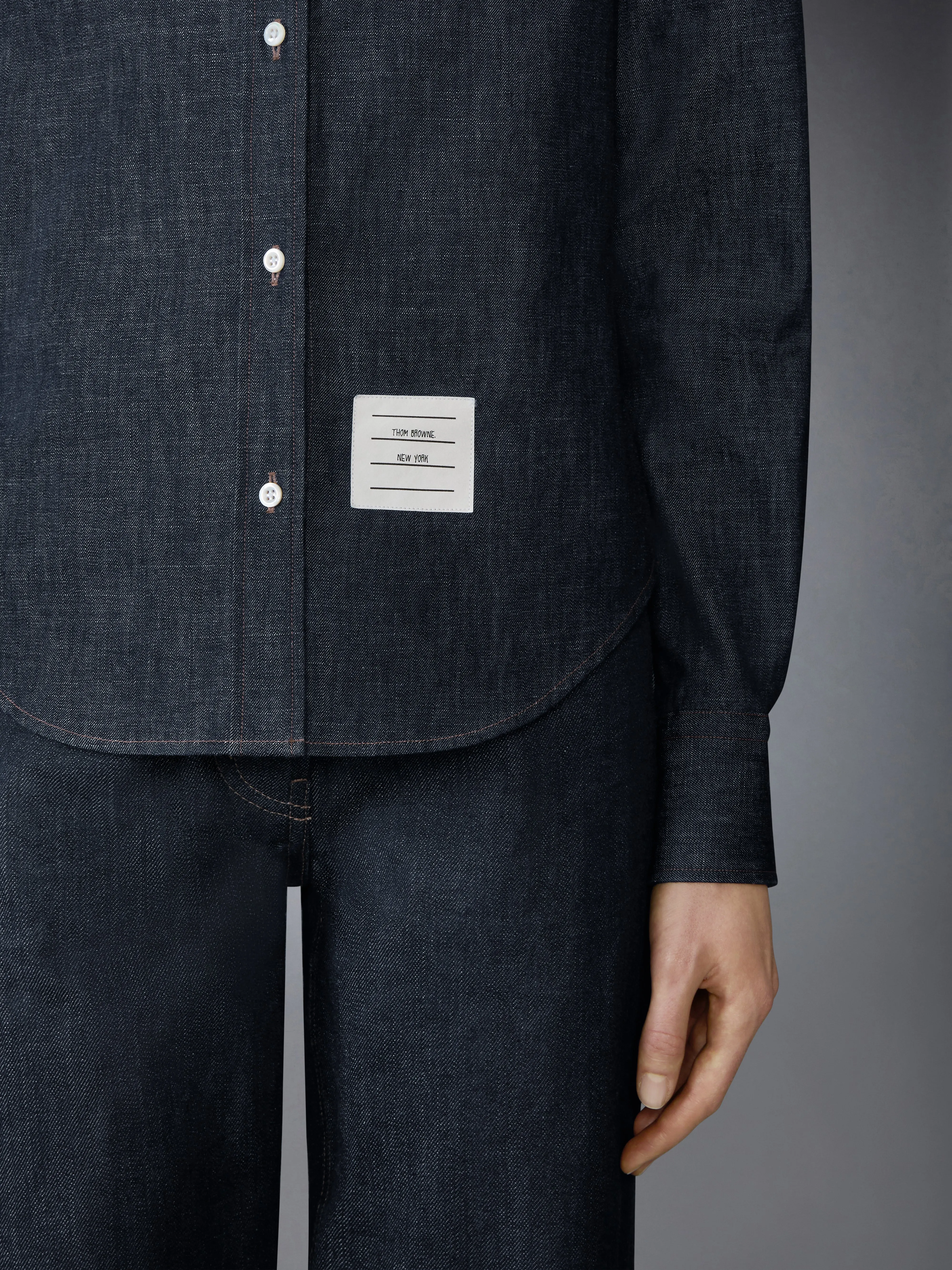 DENIM ARMBAND SHIRT sold by Thom Browne product image thumbnail 3