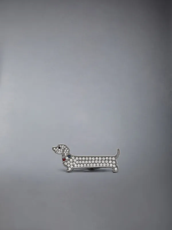 STERLING SILVER CRYSTLAL LIMOUSINE HECTOR TIE BAR sold by Thom Browne