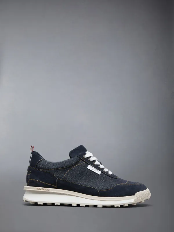 SELVEDGE DENIM TECH RUNNER ALUMNI SNEAKER made by Thom Browne