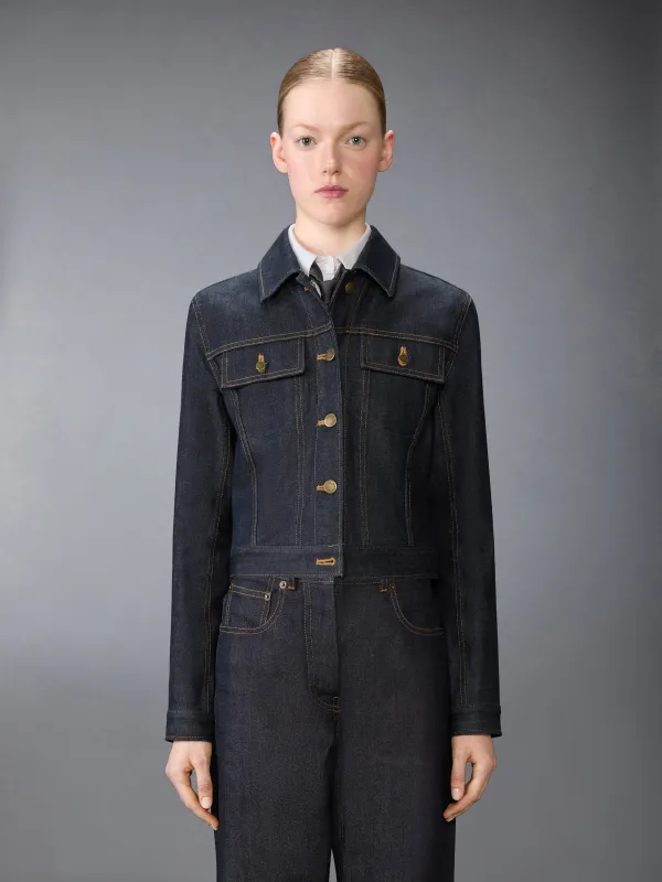 SELVEDGE DENIM SHRUNKEN  JACKET made by Thom Browne