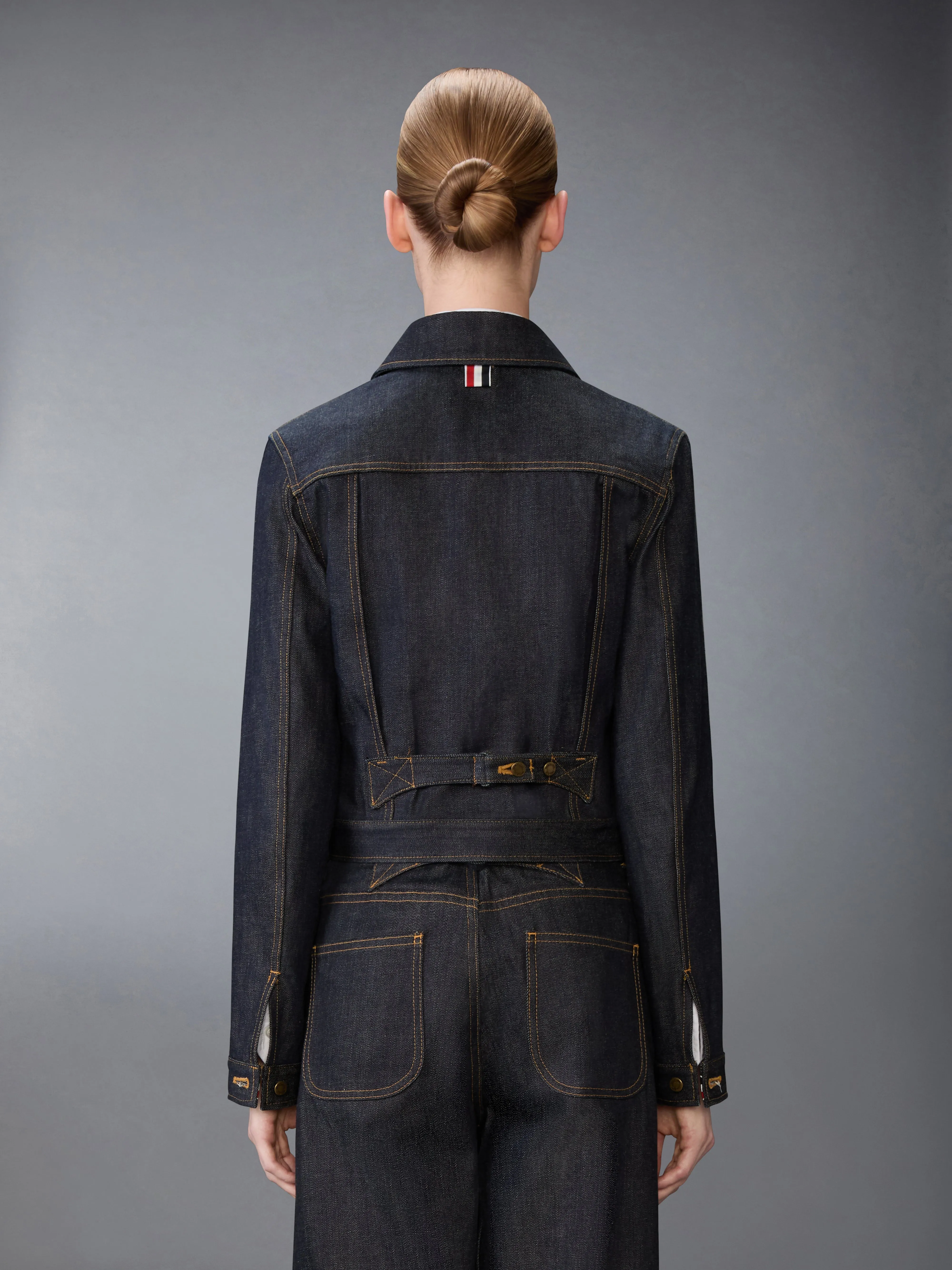 SELVEDGE DENIM SHRUNKEN JACKET sold by Thom Browne product image thumbnail 2