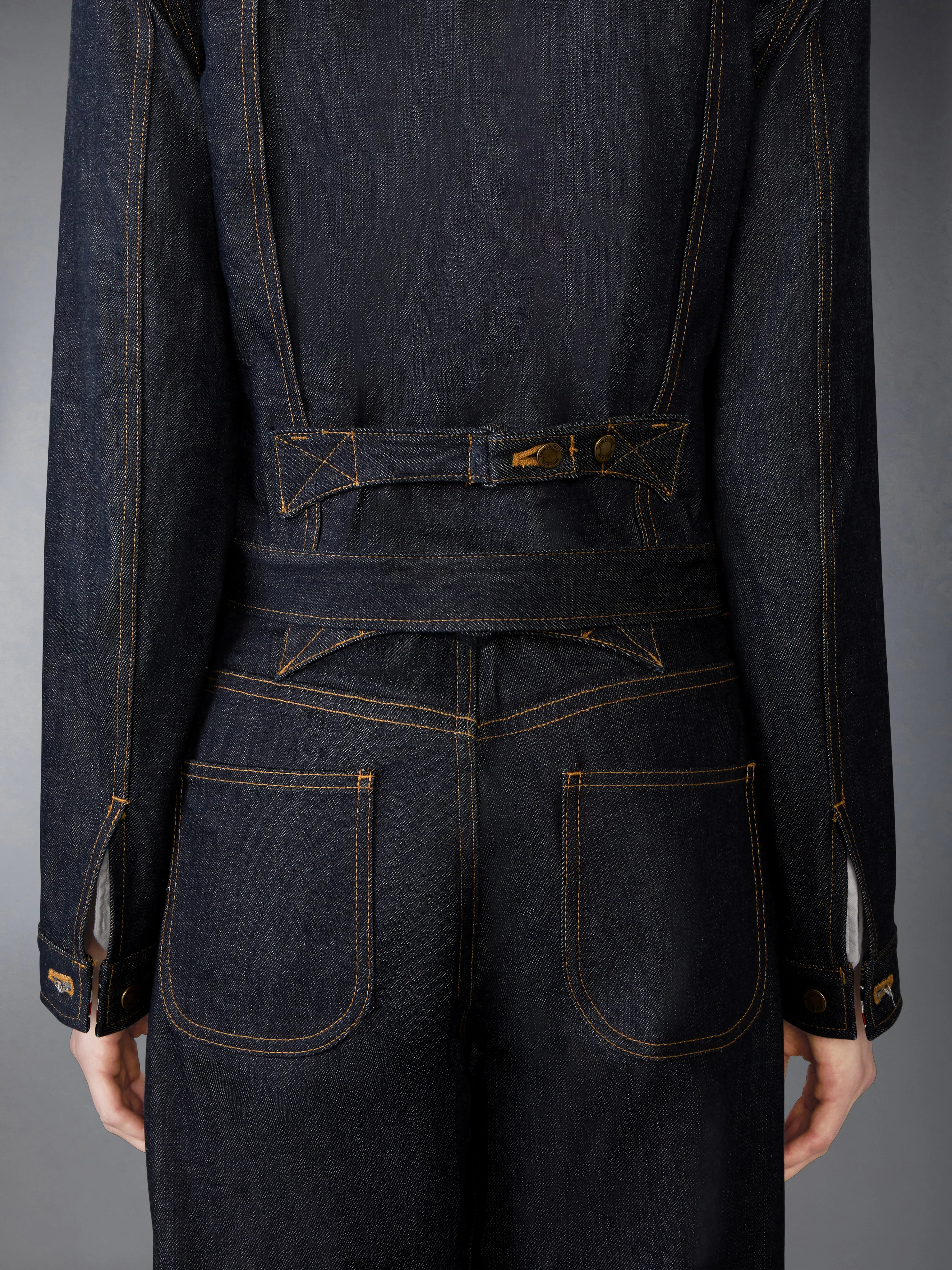 SELVEDGE DENIM SHRUNKEN JACKET sold by Thom Browne product image thumbnail 5