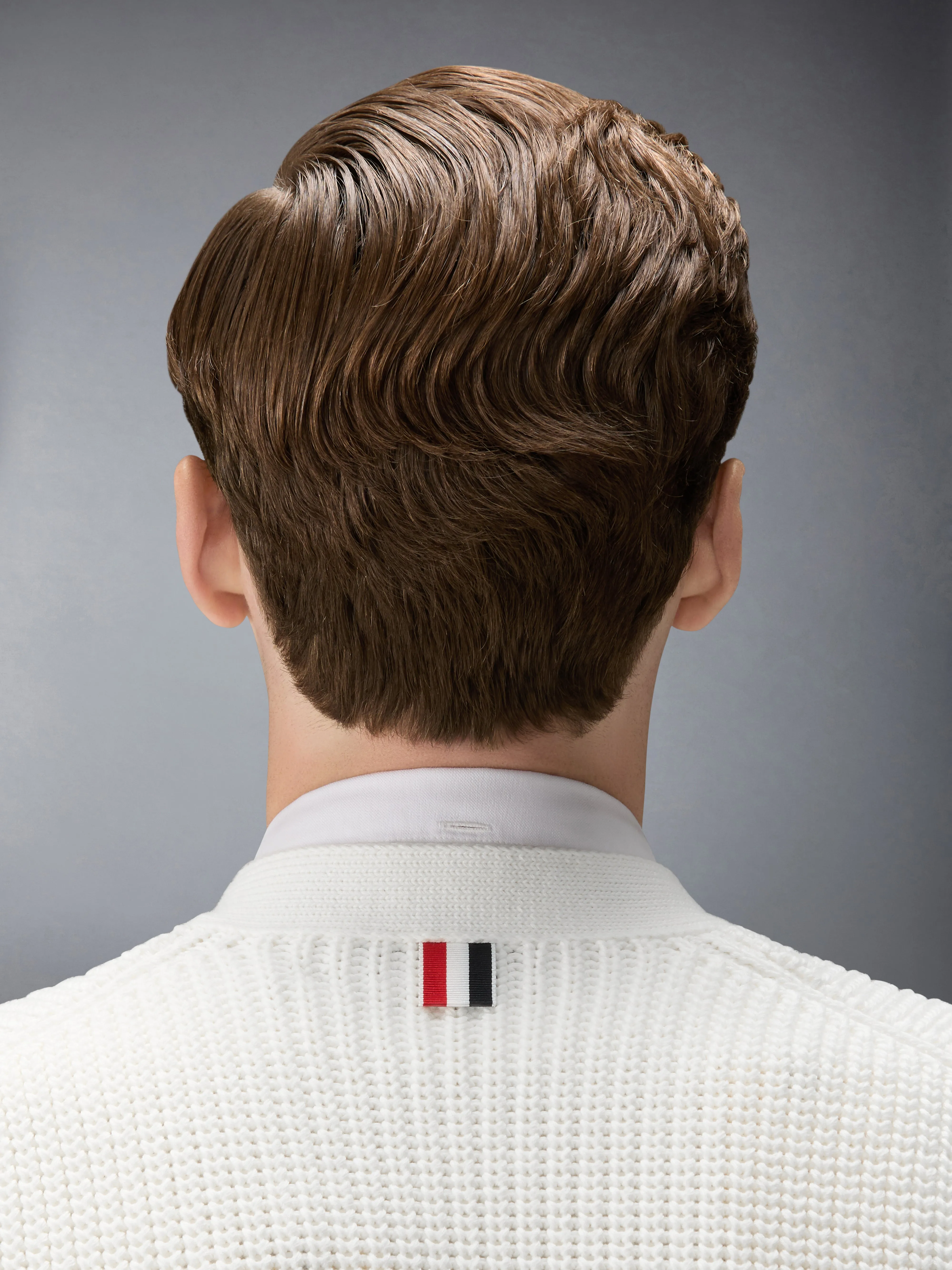 HALF CARDIGAN STITCH COTTON RWB CARDIGAN sold by Thom Browne product image thumbnail 5