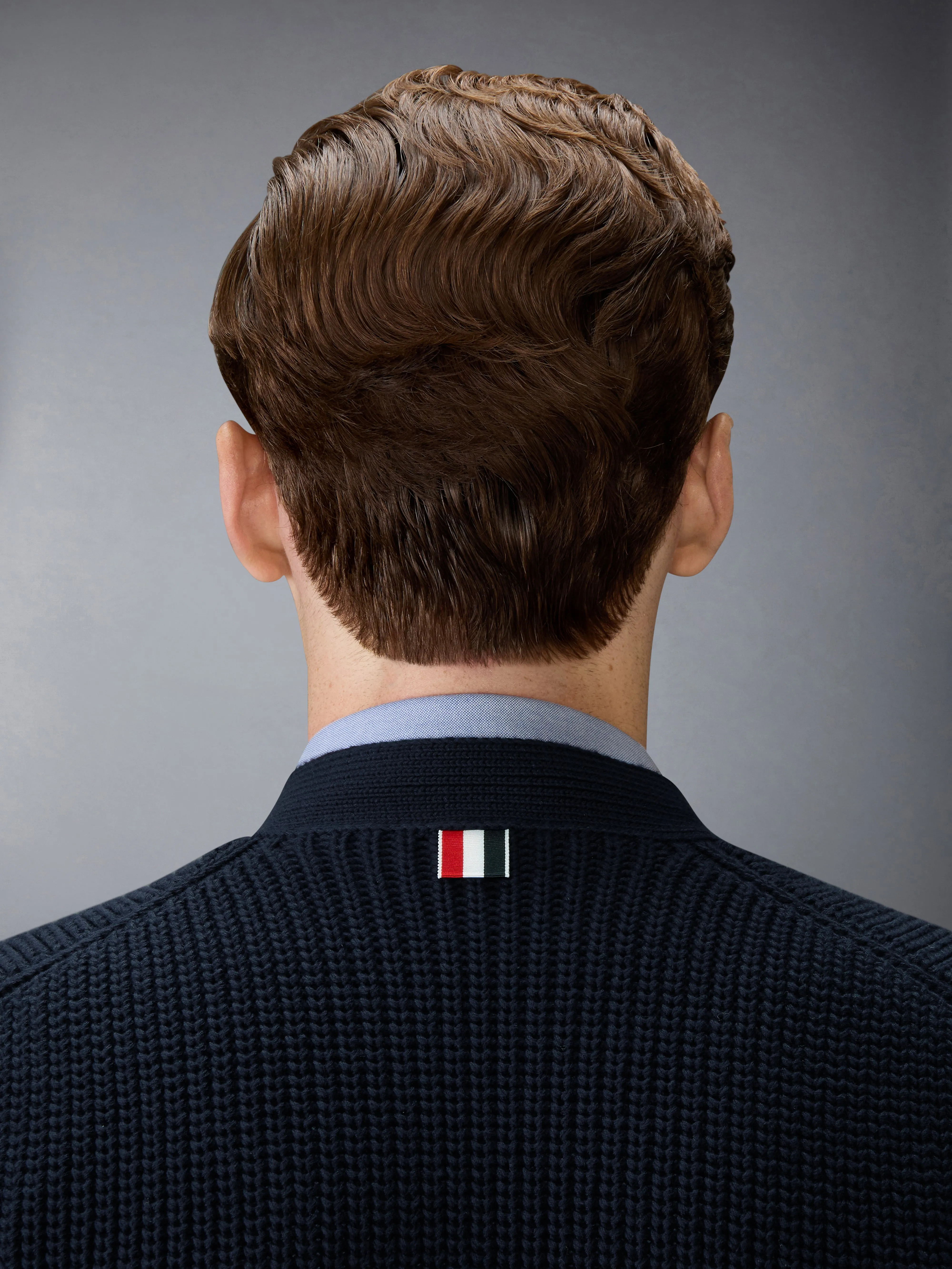 HALF CARDIGAN STITCH COTTON RWB CARDIGAN sold by Thom Browne product image thumbnail 5