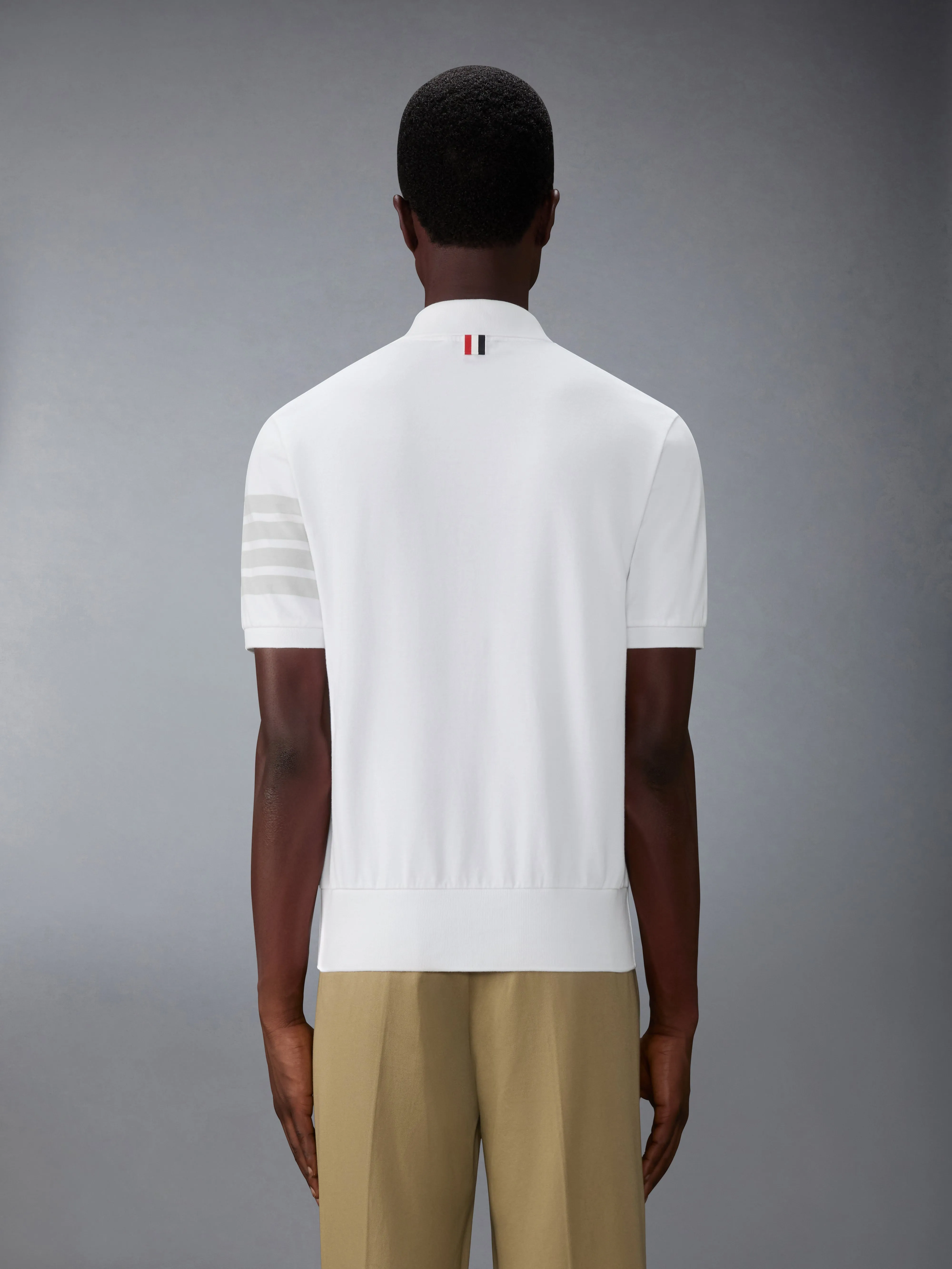 GARMENT OVERDYED JERSEY 4-BAR POLO sold by Thom Browne product image thumbnail 2