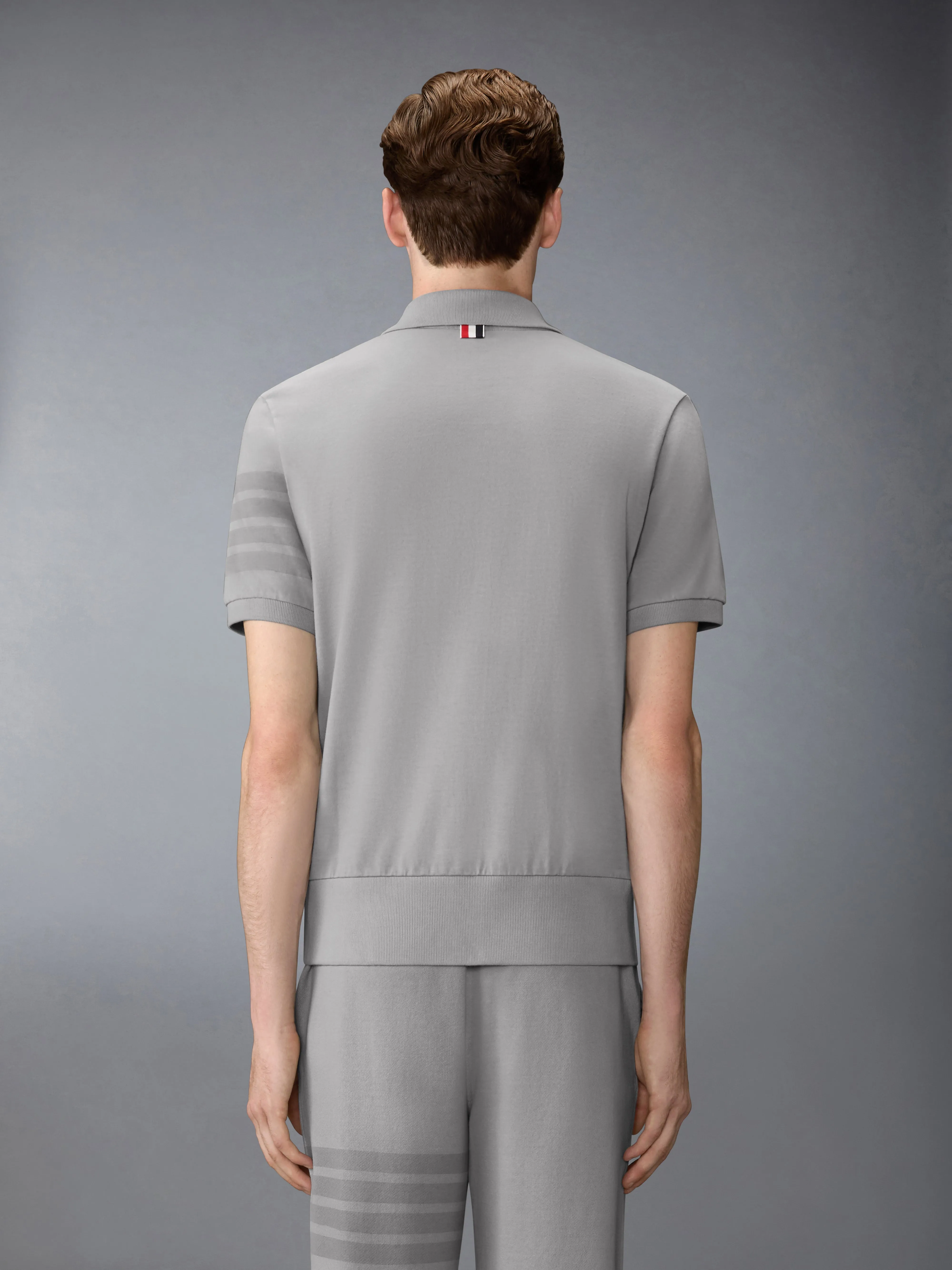 GARMENT OVERDYED JERSEY 4-BAR POLO sold by Thom Browne product image thumbnail 2